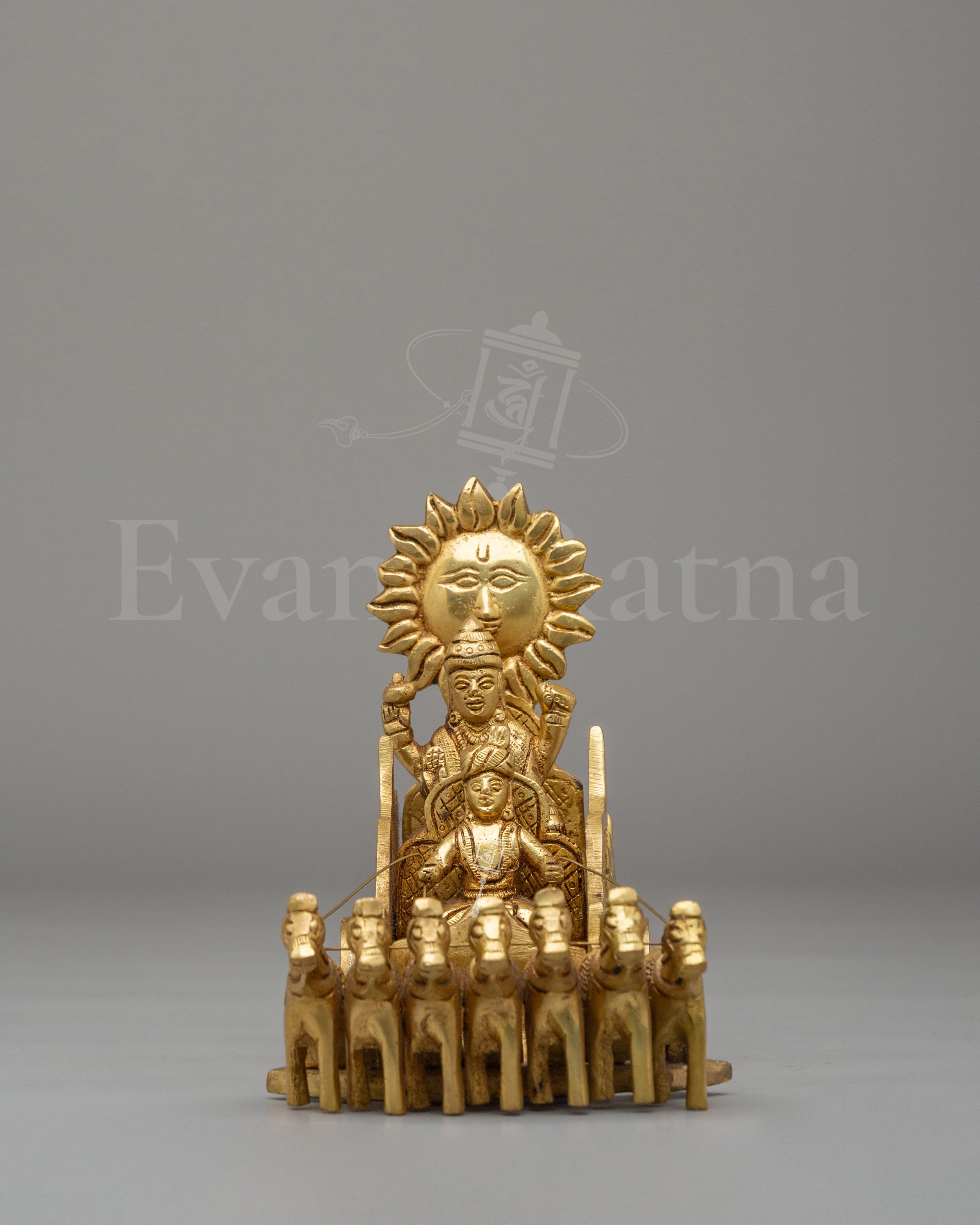 Sacred Surya Dev Rath Sculpture