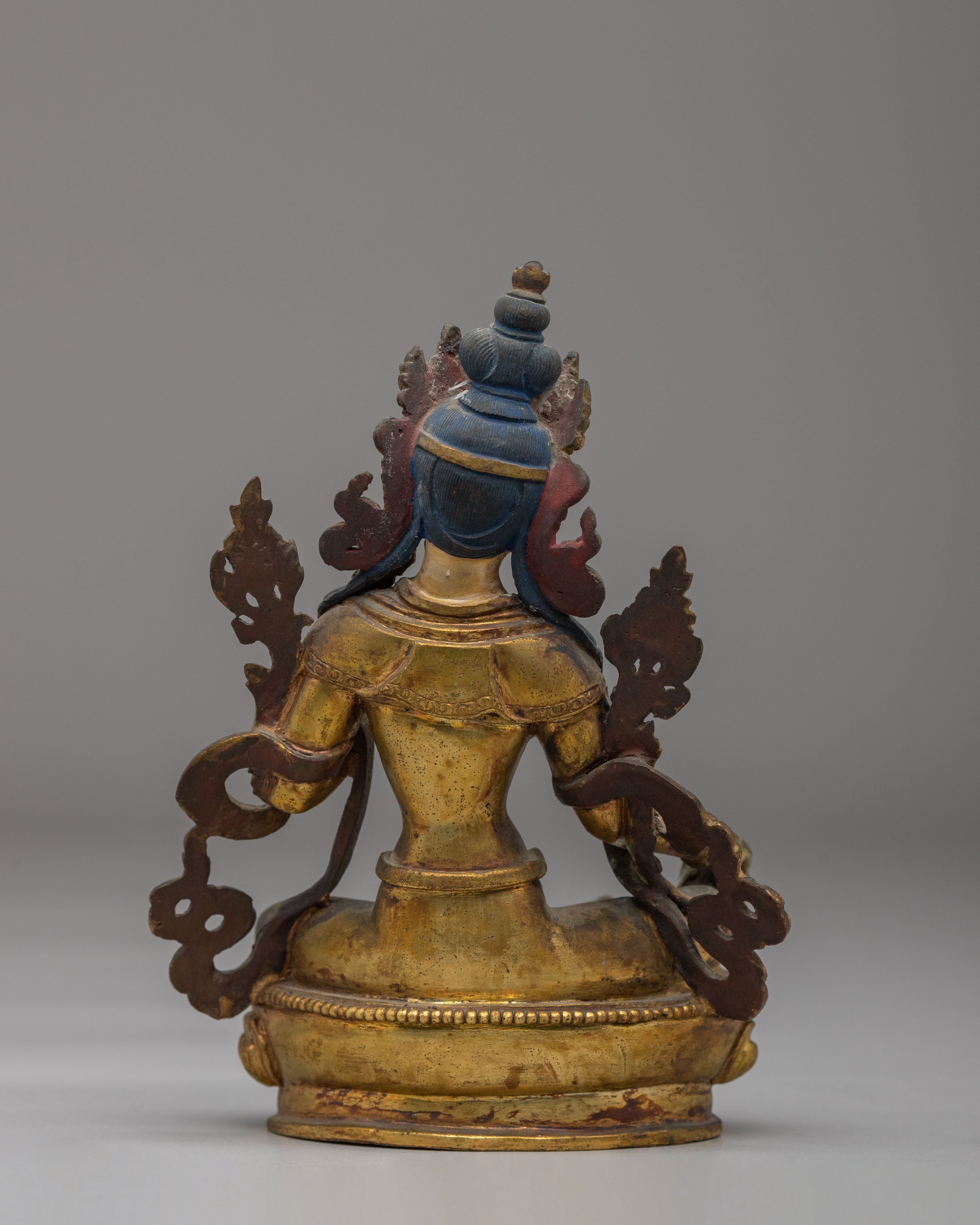 Himalayan Green Tara Altar Statue | Handmade Figurine for Spiritual Decor