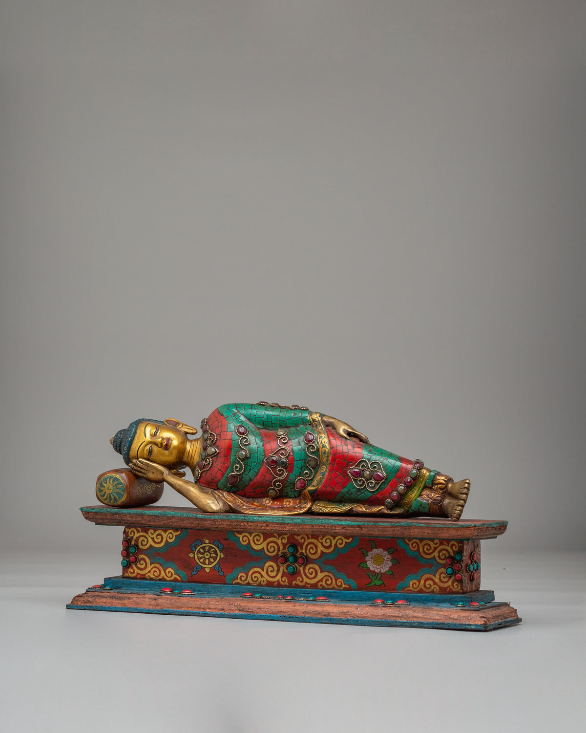 Handmade Reclining Buddha Statue | Bronze Buddhist Sculpture