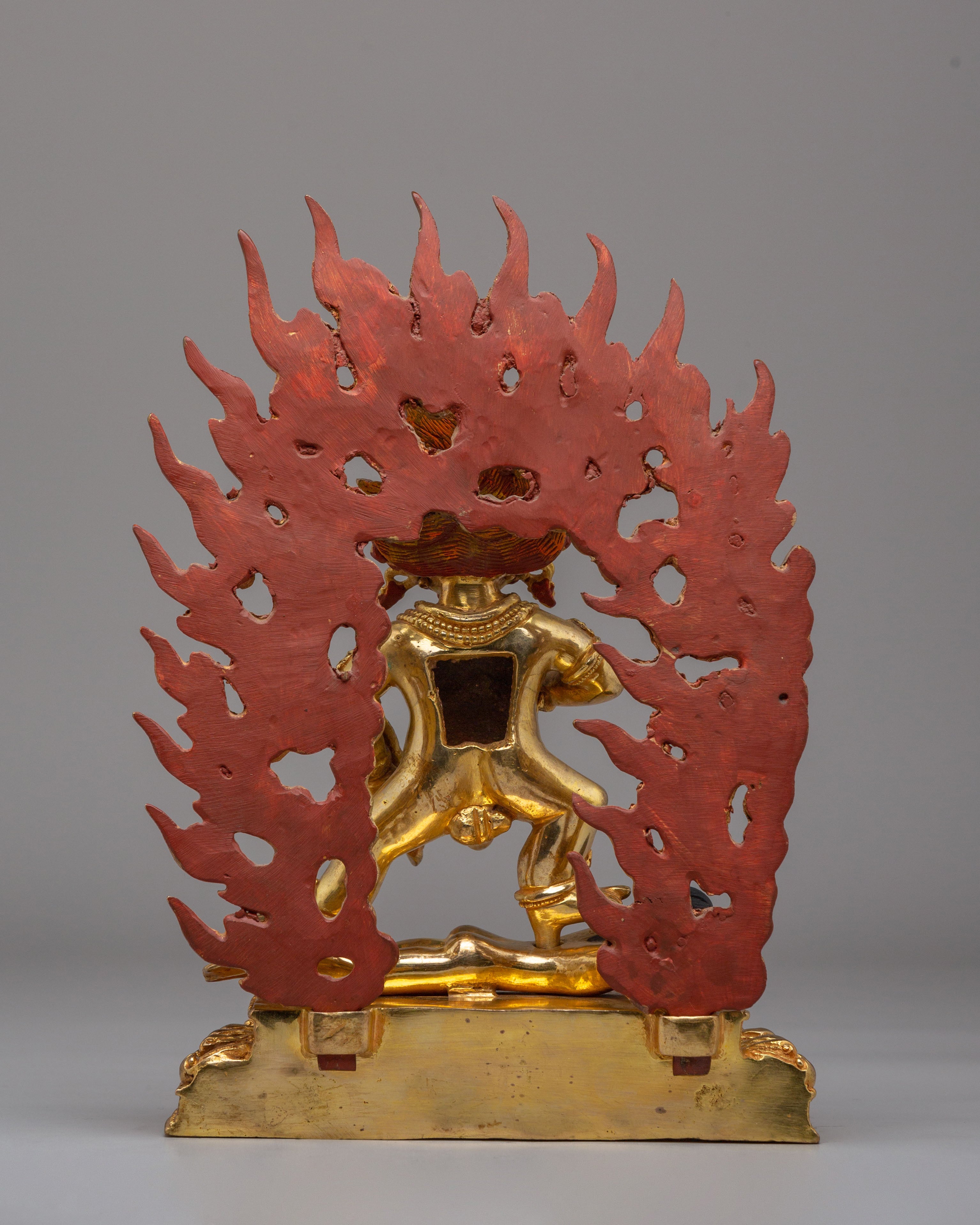 Wealth Protector Black Dzambhala Sculpture | Tibetan Buddhist Artwork for Prosperity