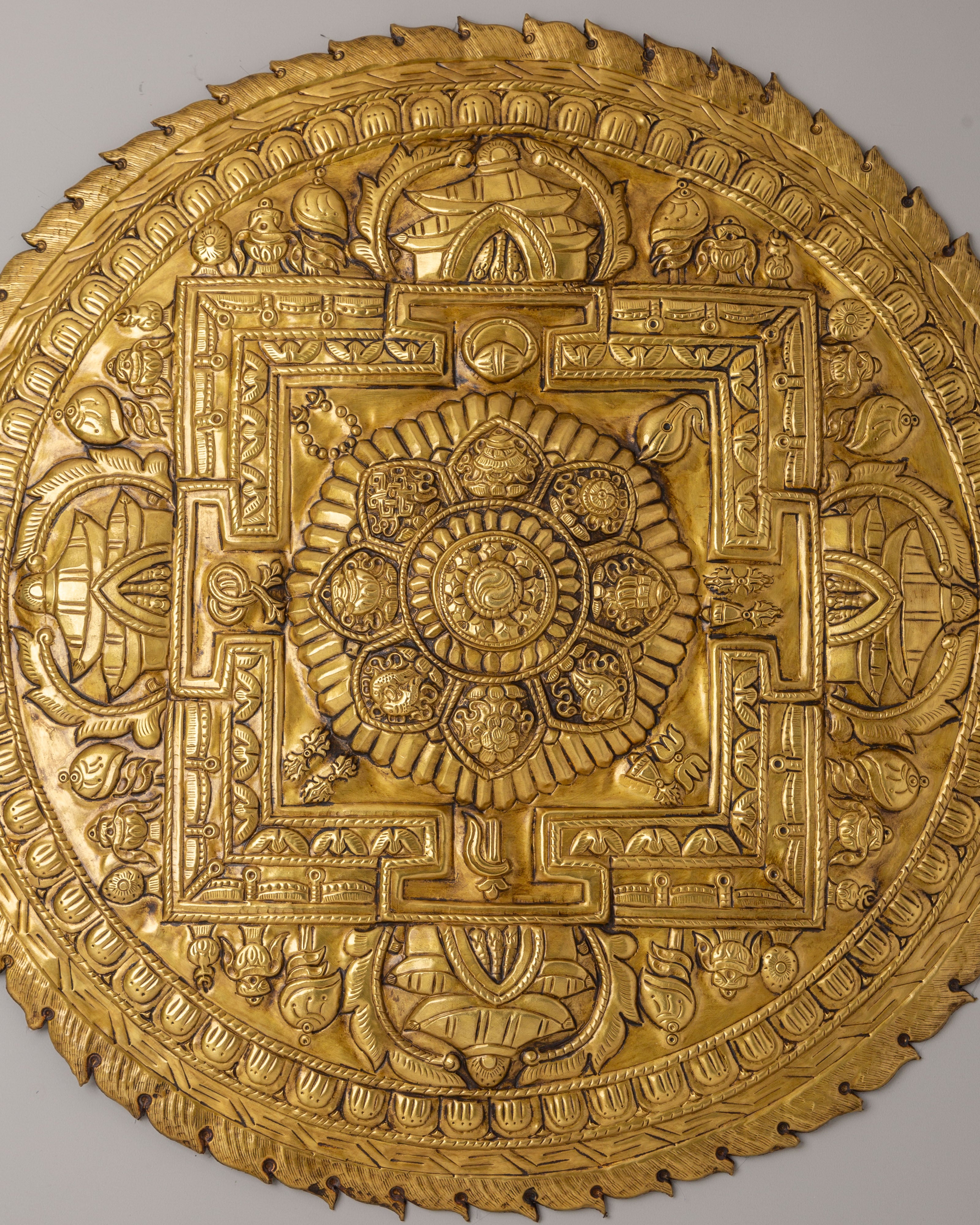 Astamangala Mandala Wall Art | Spiritual Tibetan Symbolism