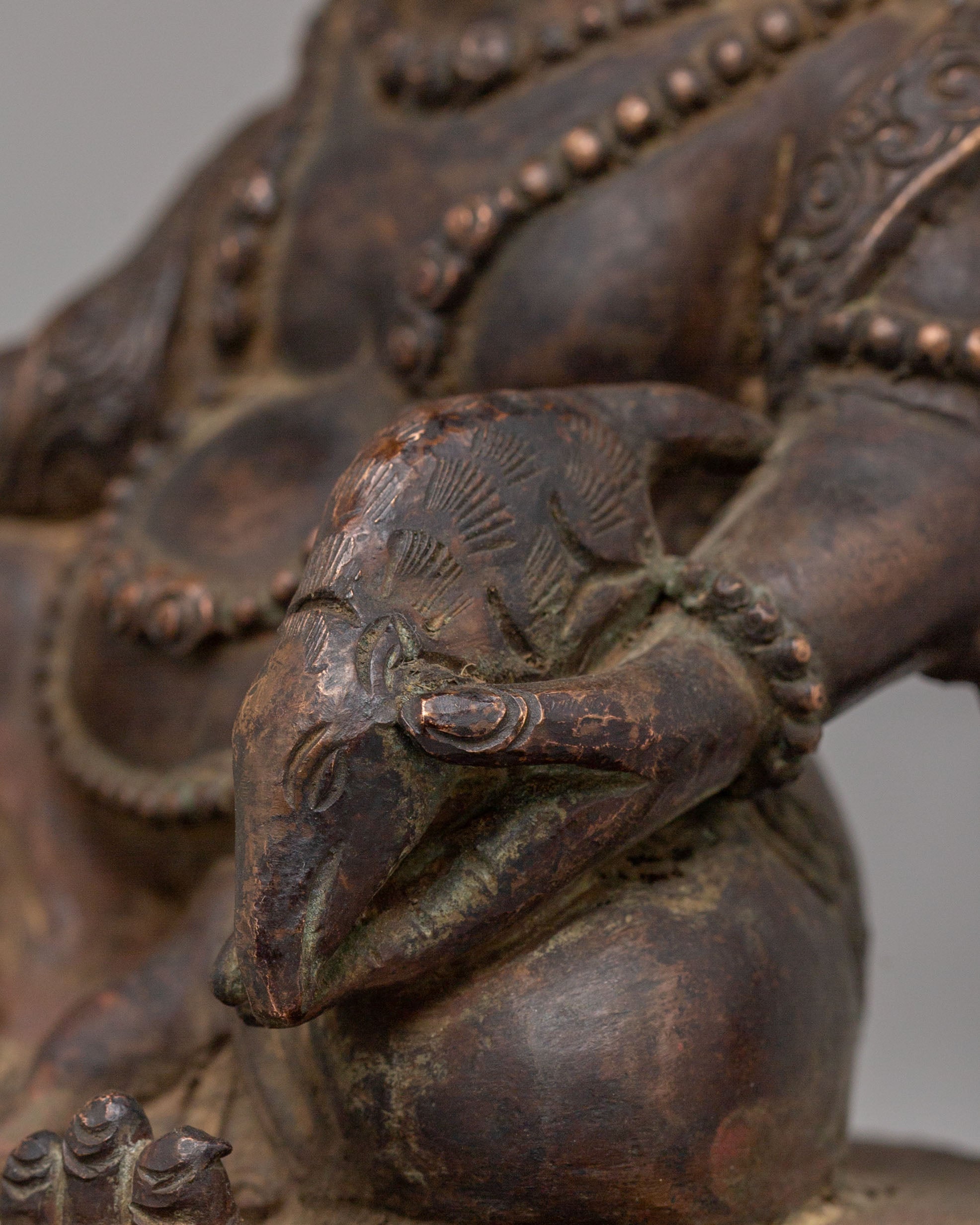 Dzambhala Sacred Wealth Protector Sculpture | Buddhist Decor for Abundance