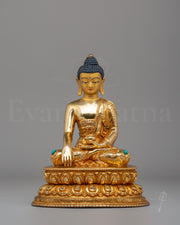 Traditional Himalayan Shakyamuni Buddha Sculpture 