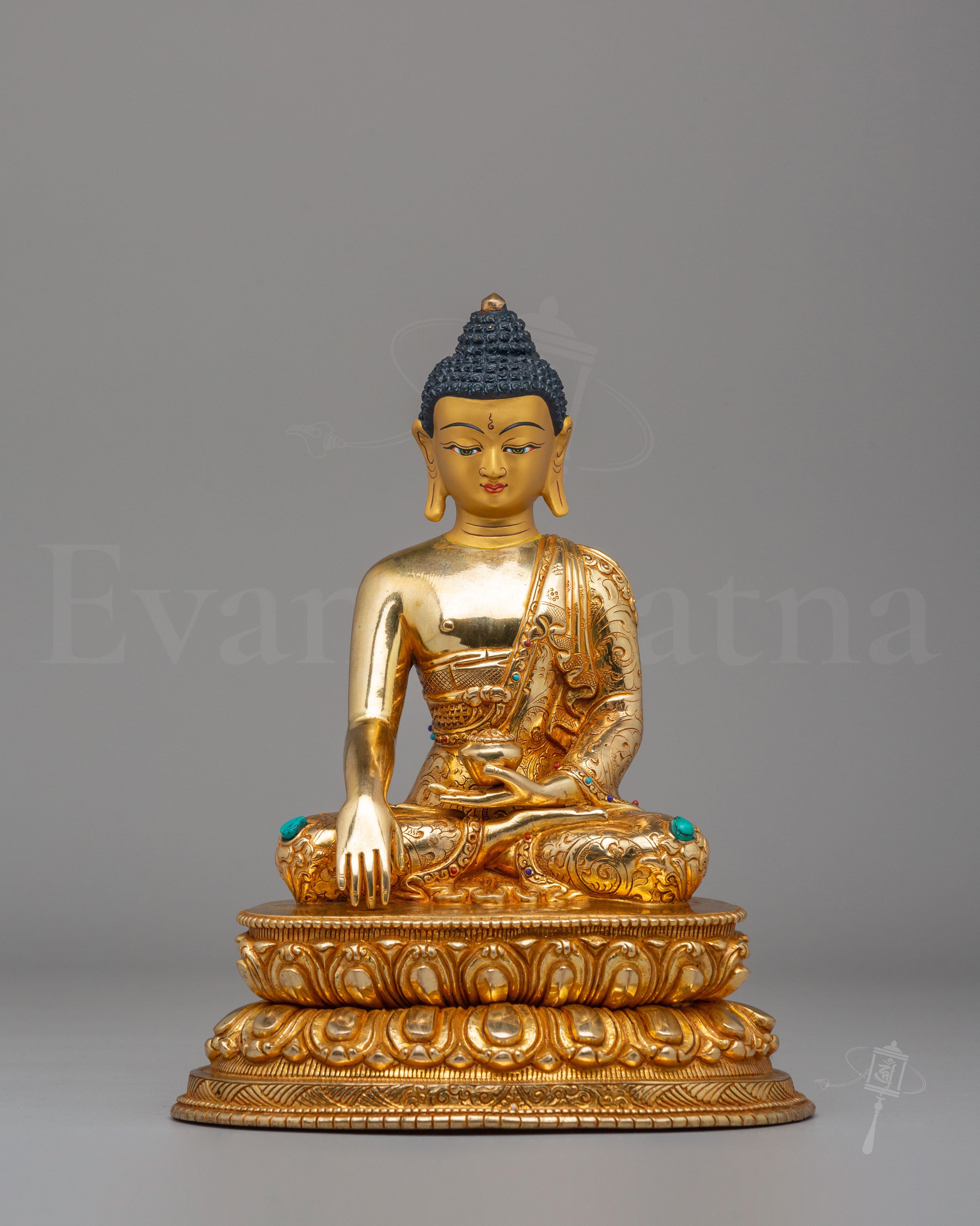 Traditional Himalayan Shakyamuni Buddha Sculpture 