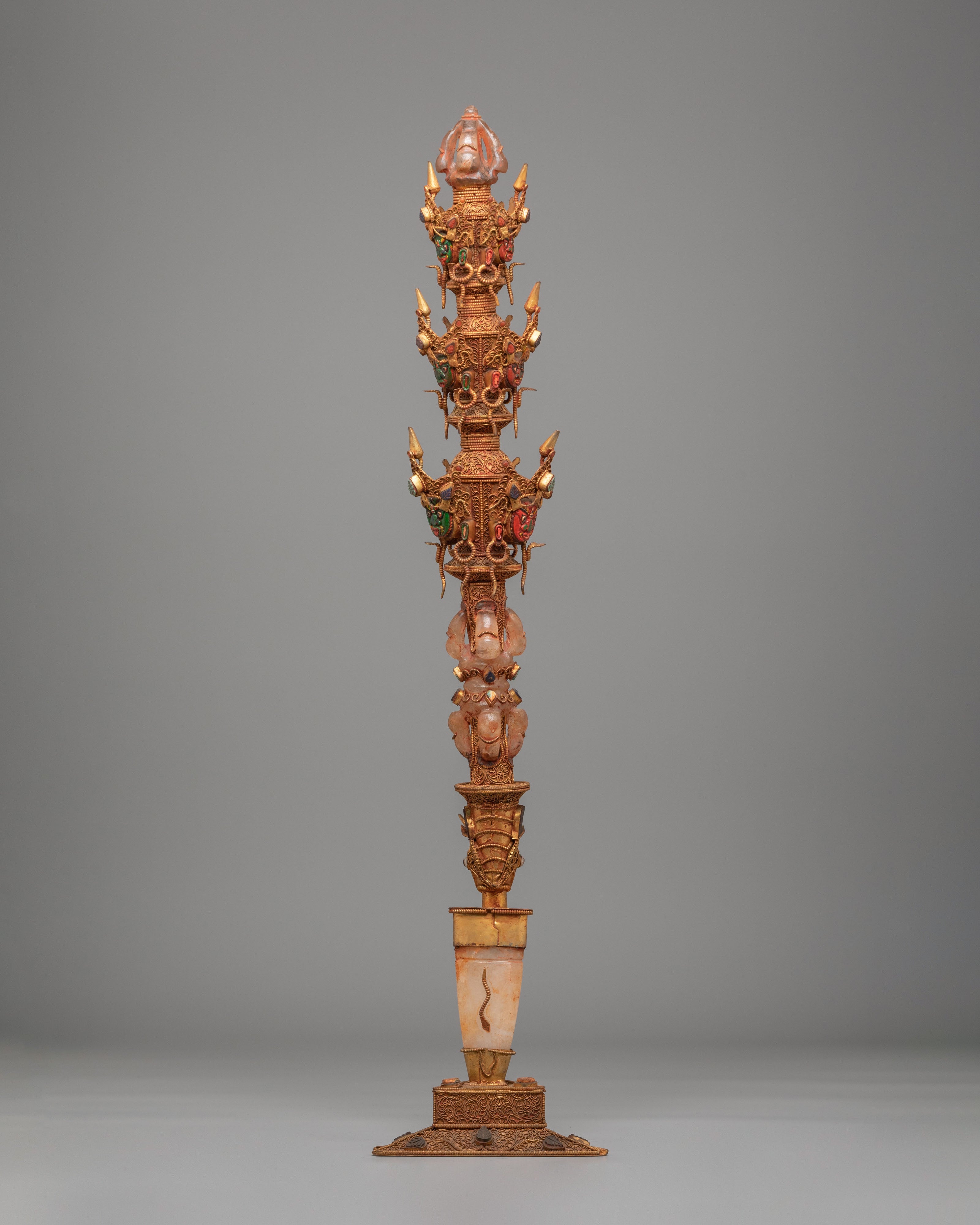 Traditional Phurba Ritual Dagger | Crystal Phurba for Protection
