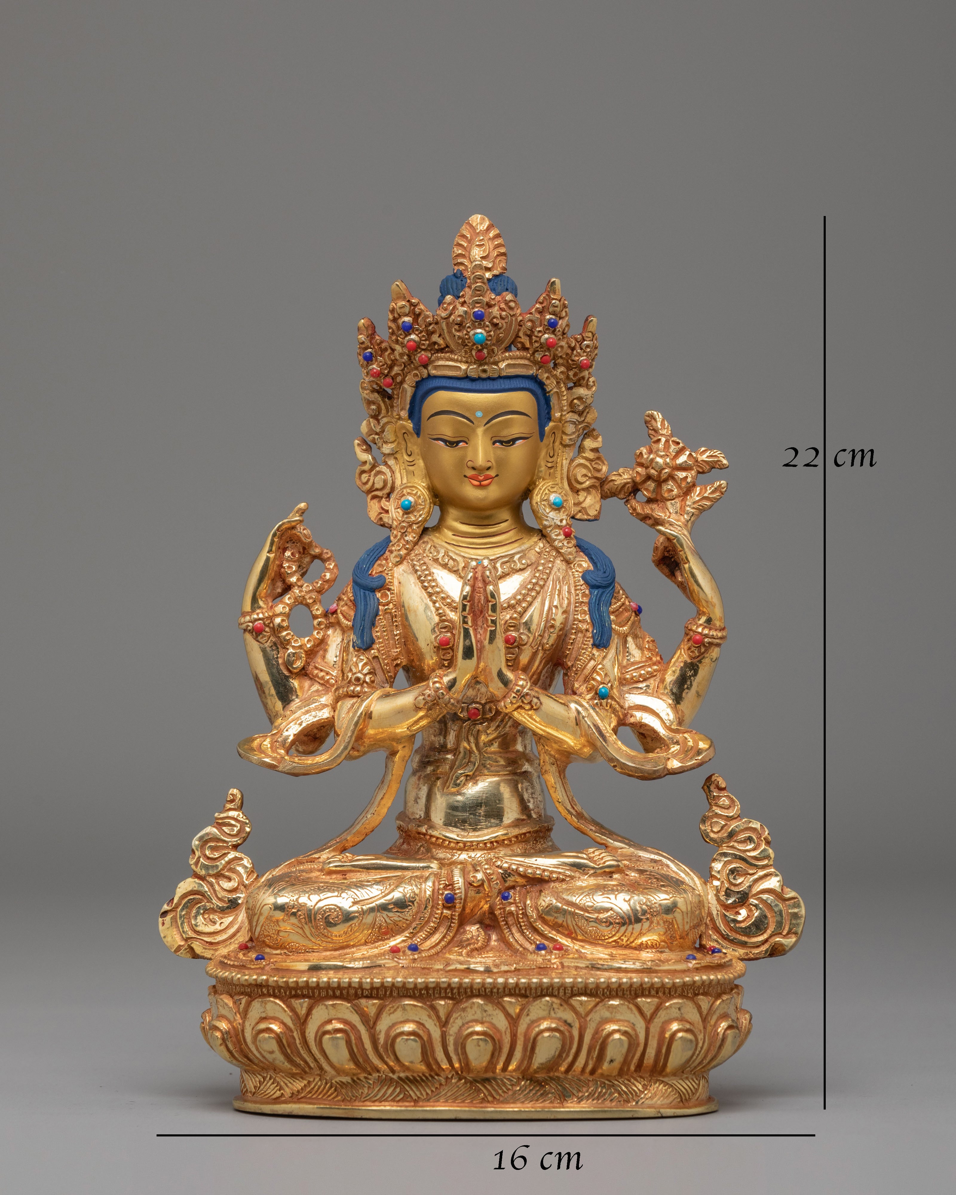 Avalokiteshvara Chenrezig Deity Sculpture | Himalayan Buddhist Art