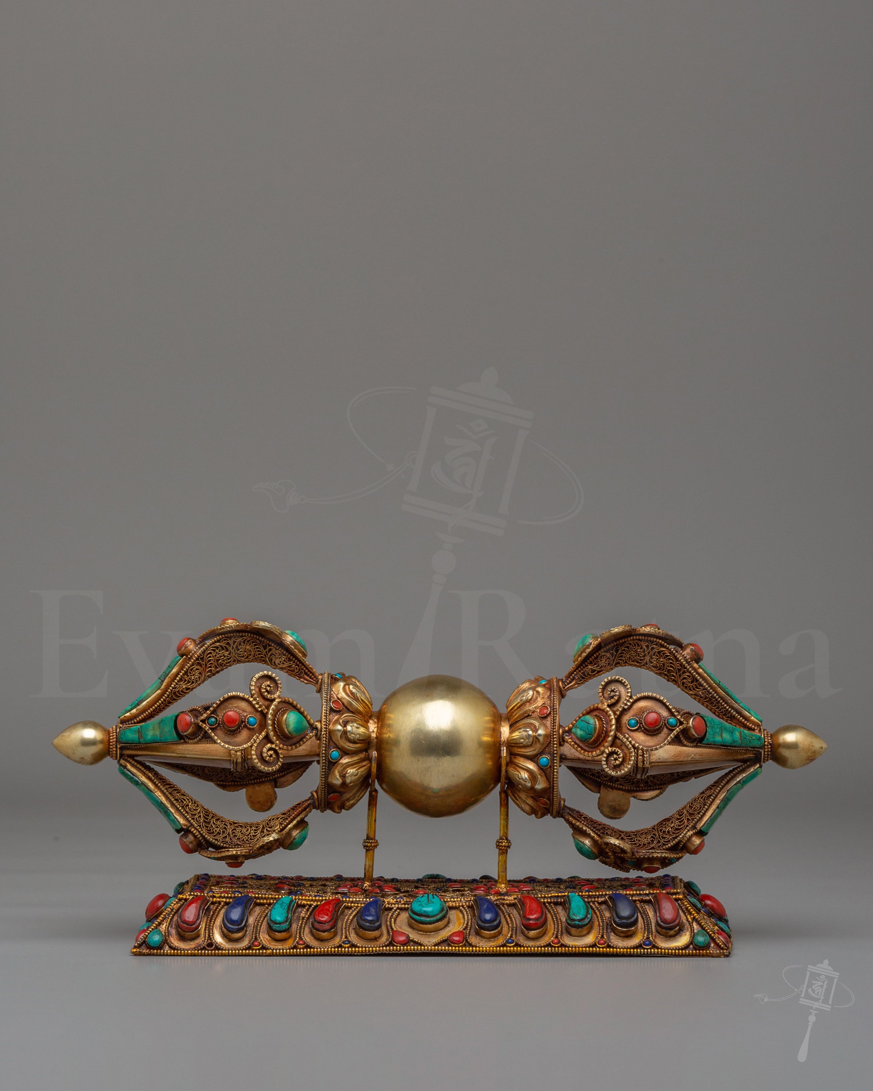 Buddhist Ritual Vajra With Stand