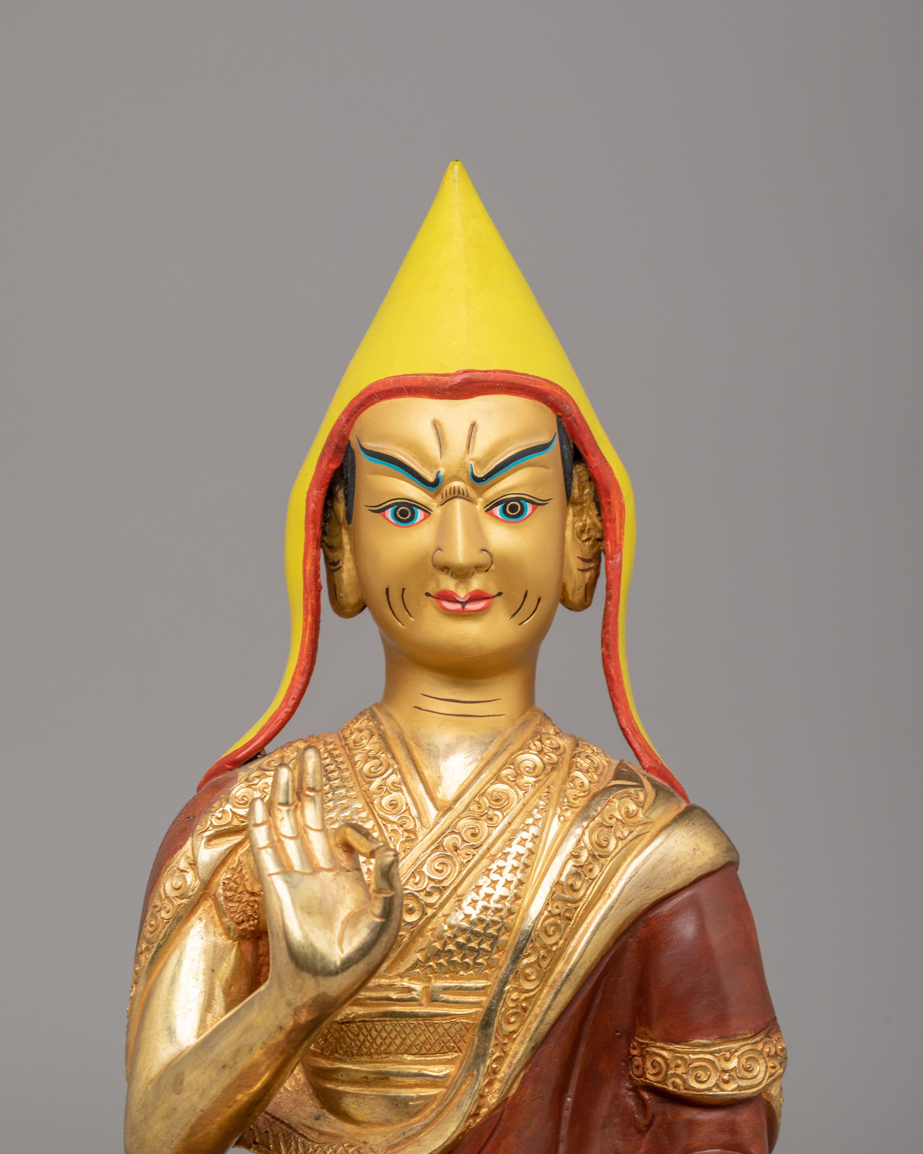 Sacred Tsongkhapa Set Statue | Spiritual Practice and Devotion