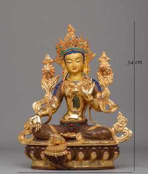 Himalayan Shyama Tara Statue | Green Tara Figurine