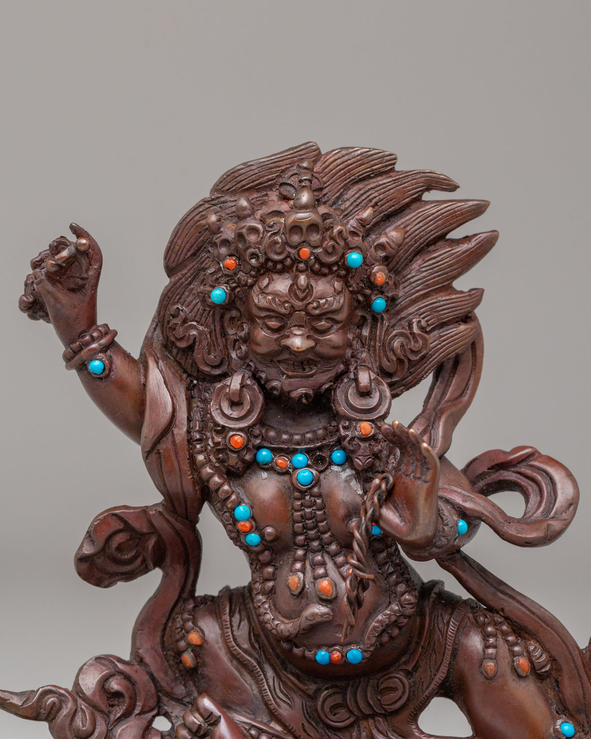 Tibetan Vajrapani Deity Statue | Handcrafted Artwork for Spiritual Protection