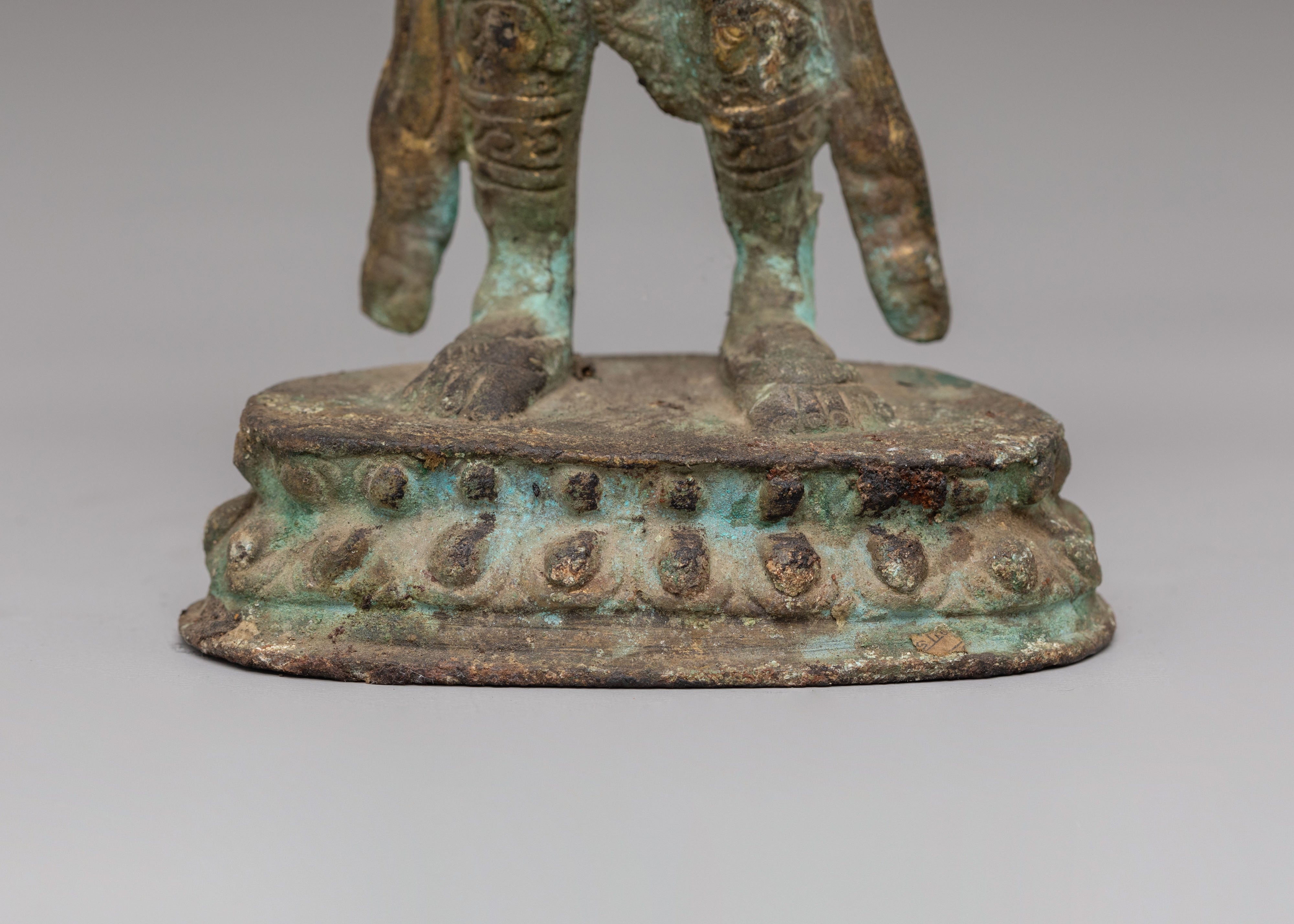 Ceremonial Standing Green Tara Statue | Handmade Tibetan Deity Figurine