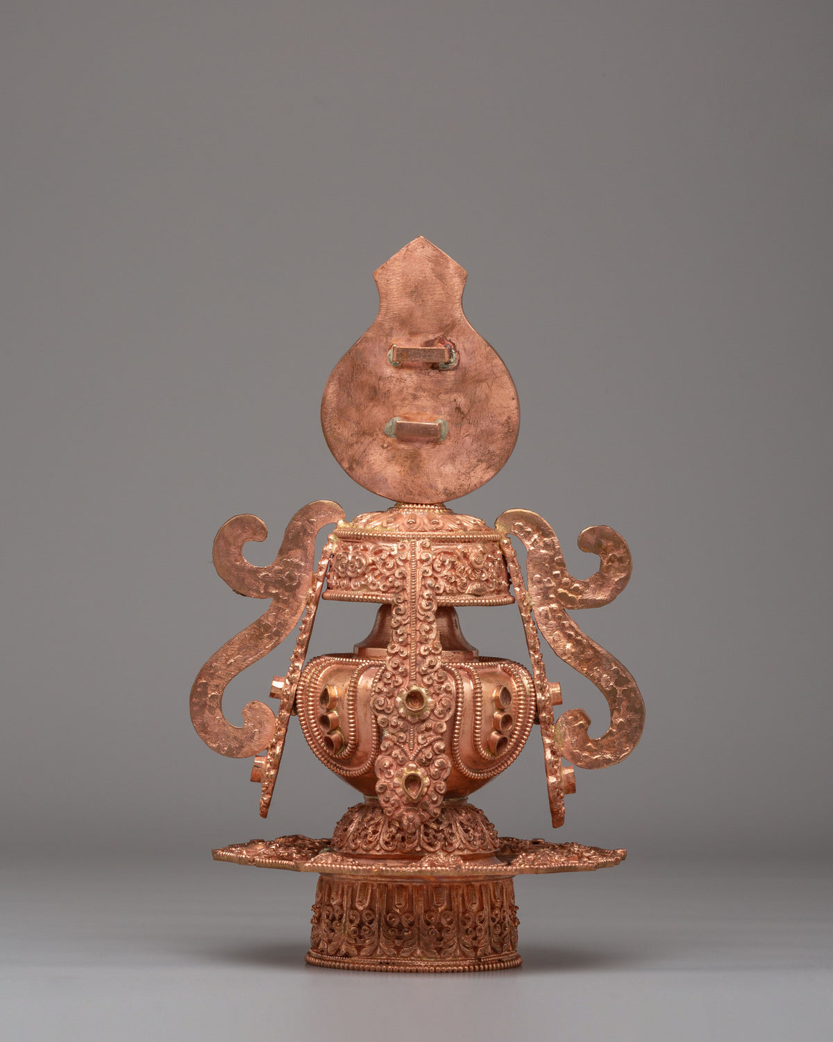 Handmade Long Life Vase | Copper Body Vase for Sacred Decor