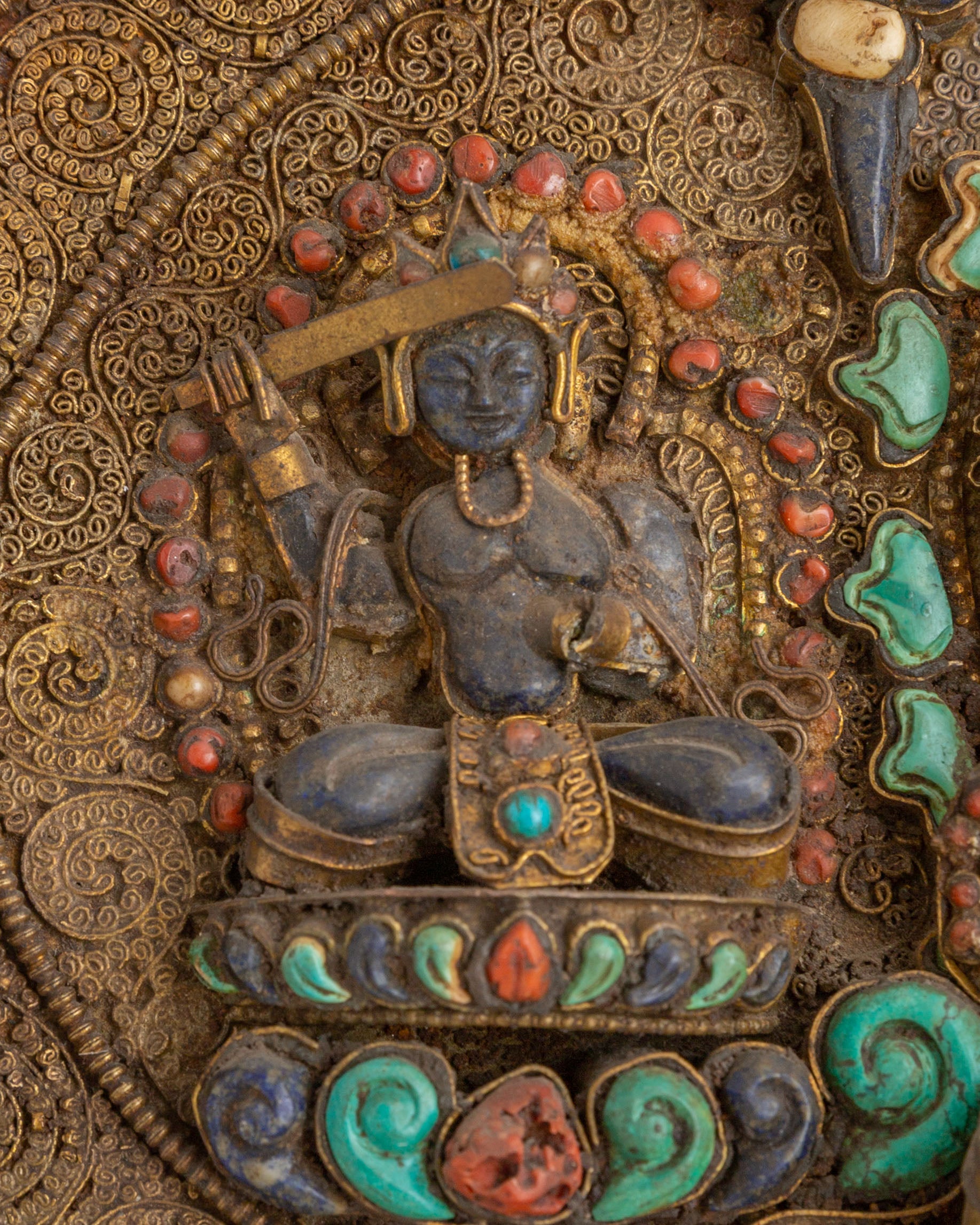 Chenrezig Tibetan Ghau Box Locket | Sacred Amulet Box for Meditation &amp; Ritual Use