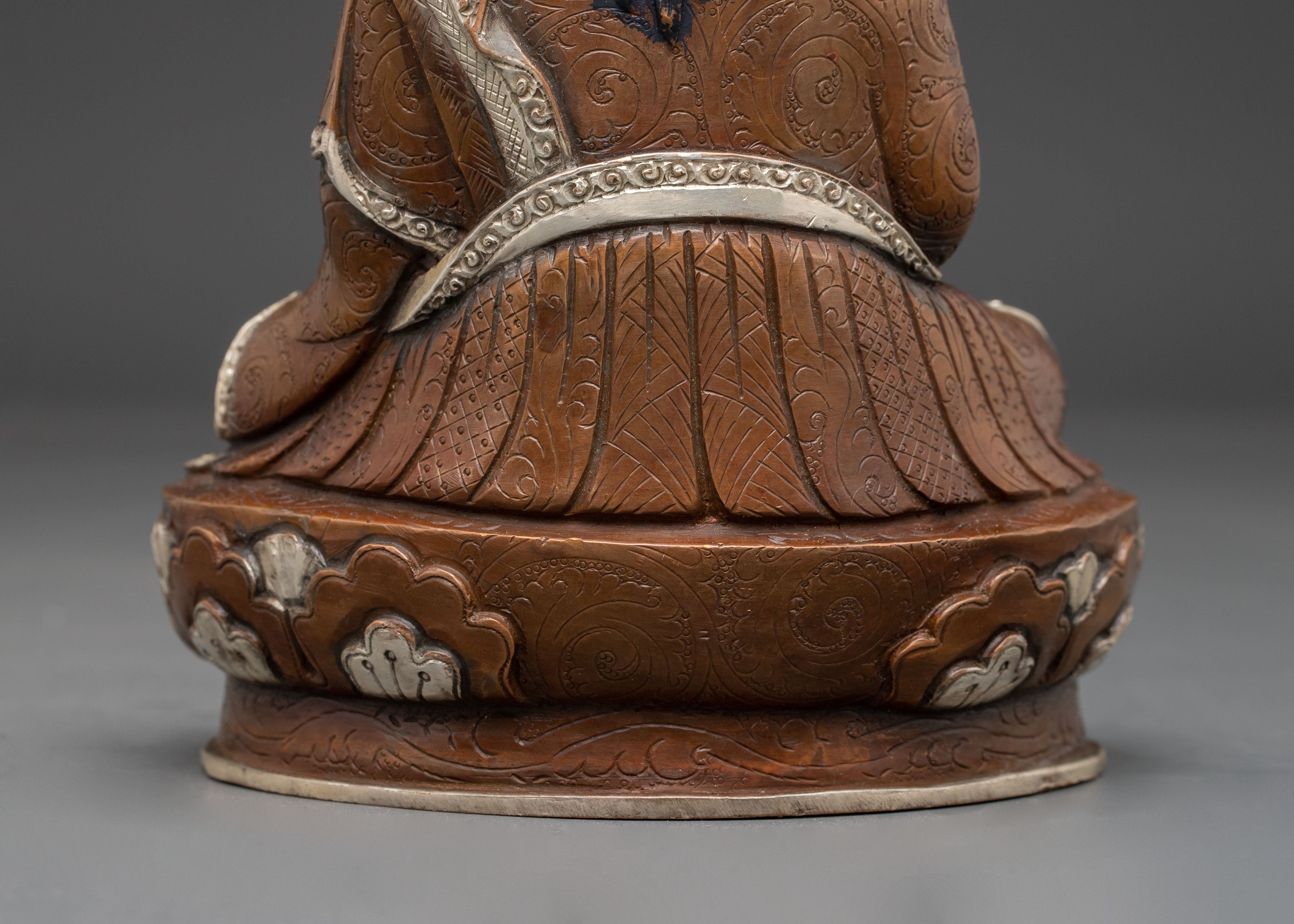 Guru Orgyen Norla Statue | Himalayan Padmasambhava Altar Decor