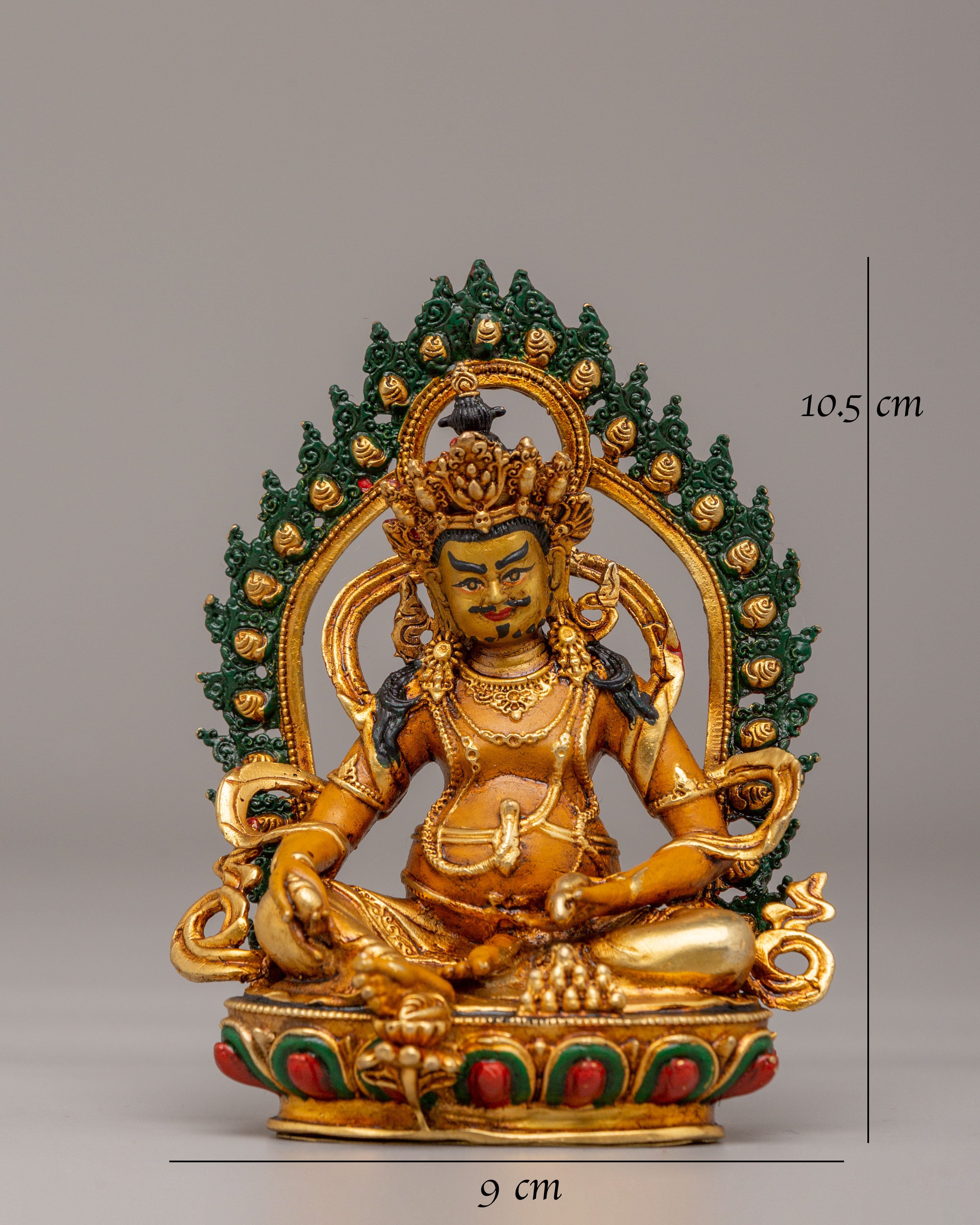 Ceremonial Dzambhala Shrine Statue | Symbol of Prosperity & Abundance