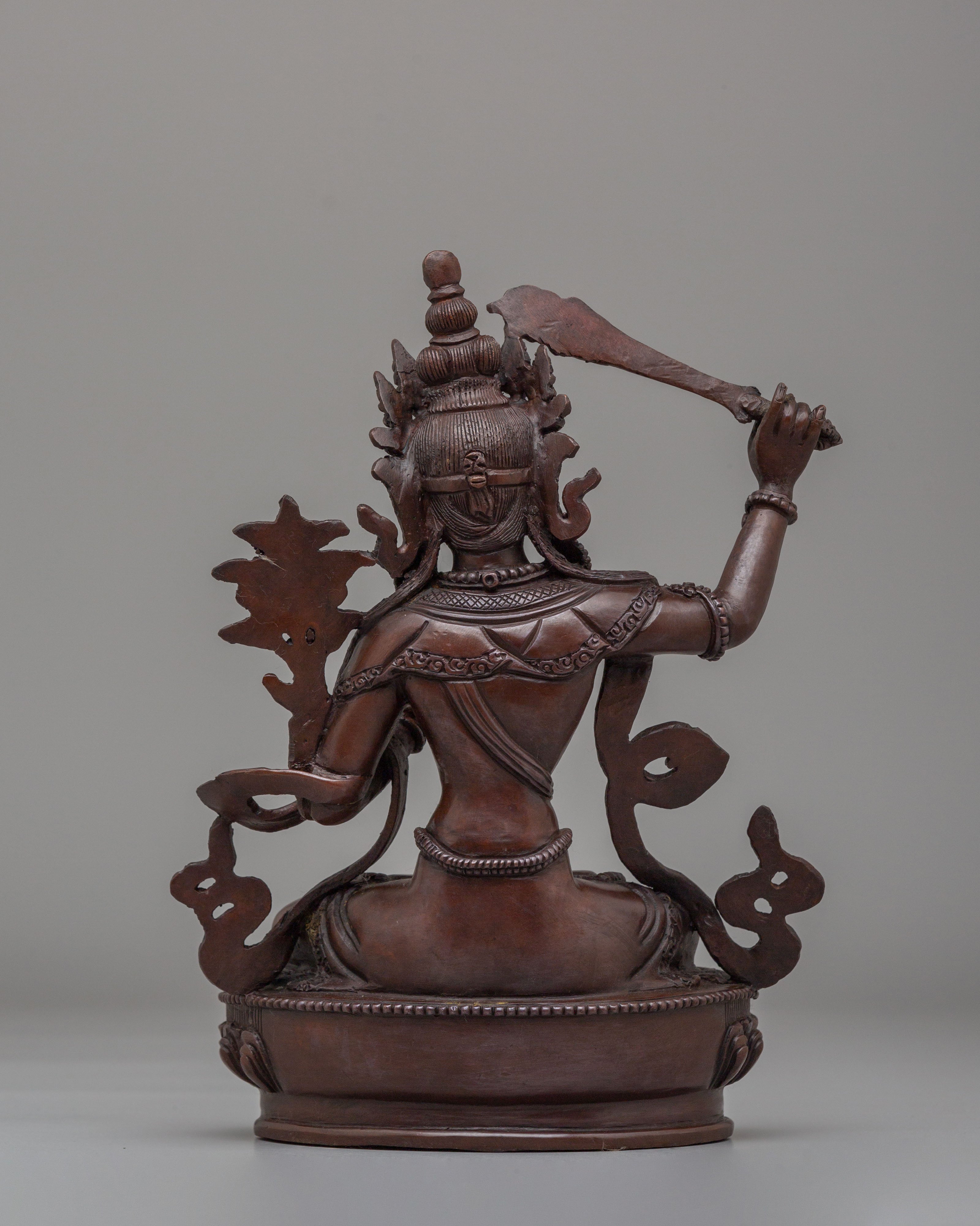 Wisdom Deity Manjushri Sculpture | Symbol of Knowledge and Enlightenment