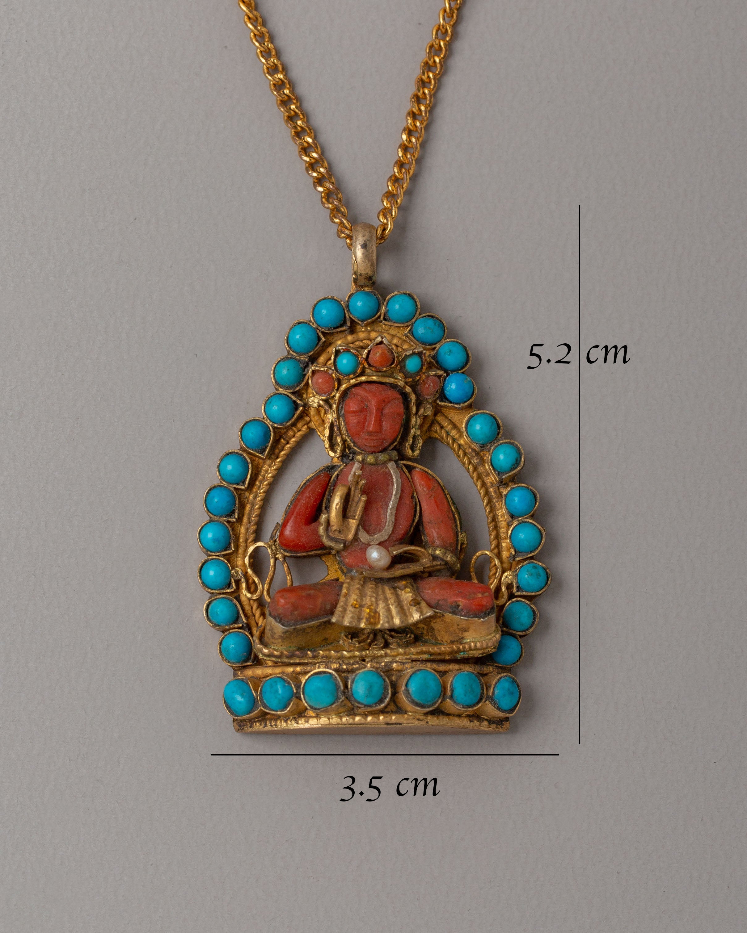 Tibetan Locket With Deity | Spiritual Pendant for Protection