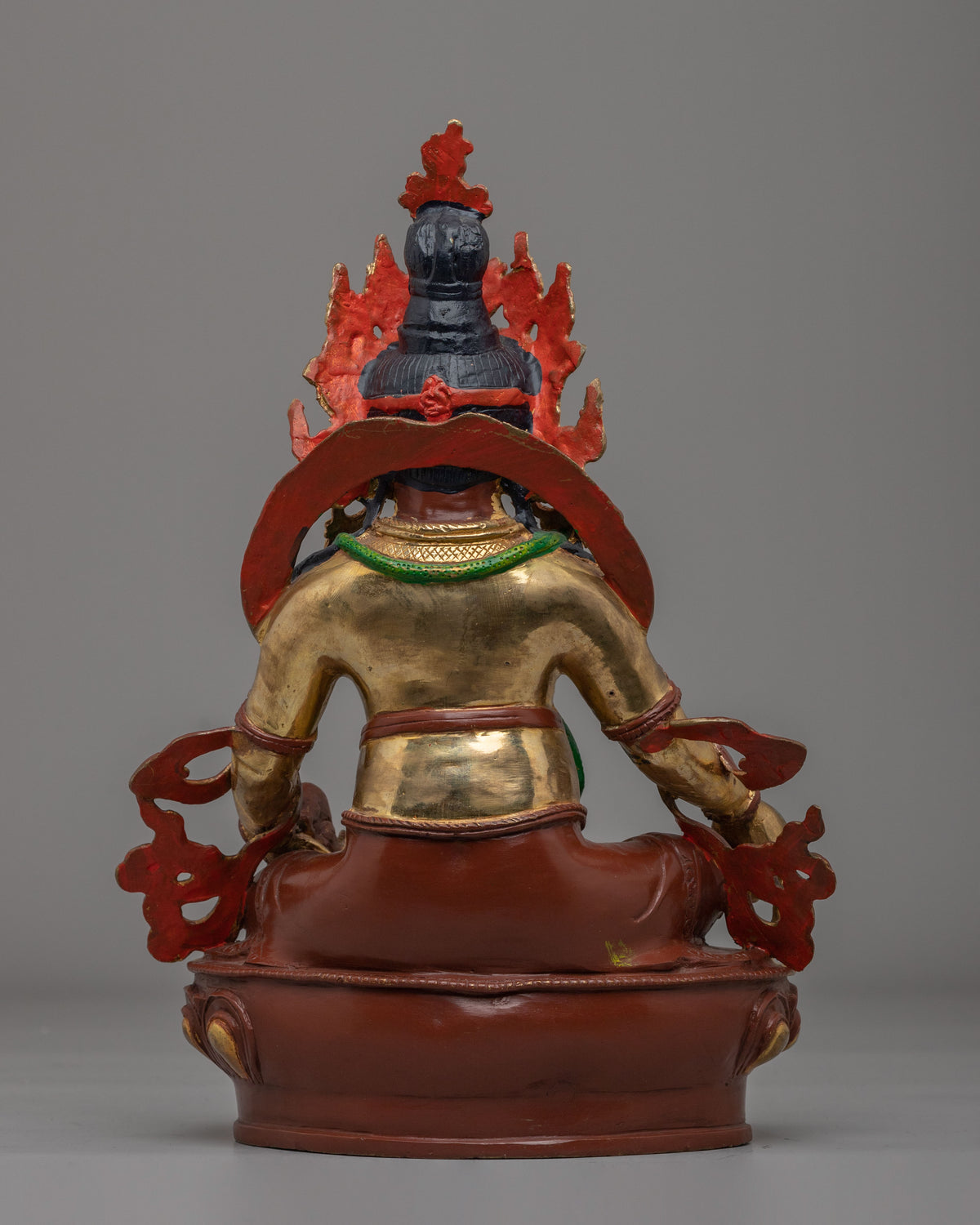 Sacred Dzambhala God of Wealth Statue | Tibetan Prosperity Idol for Altar