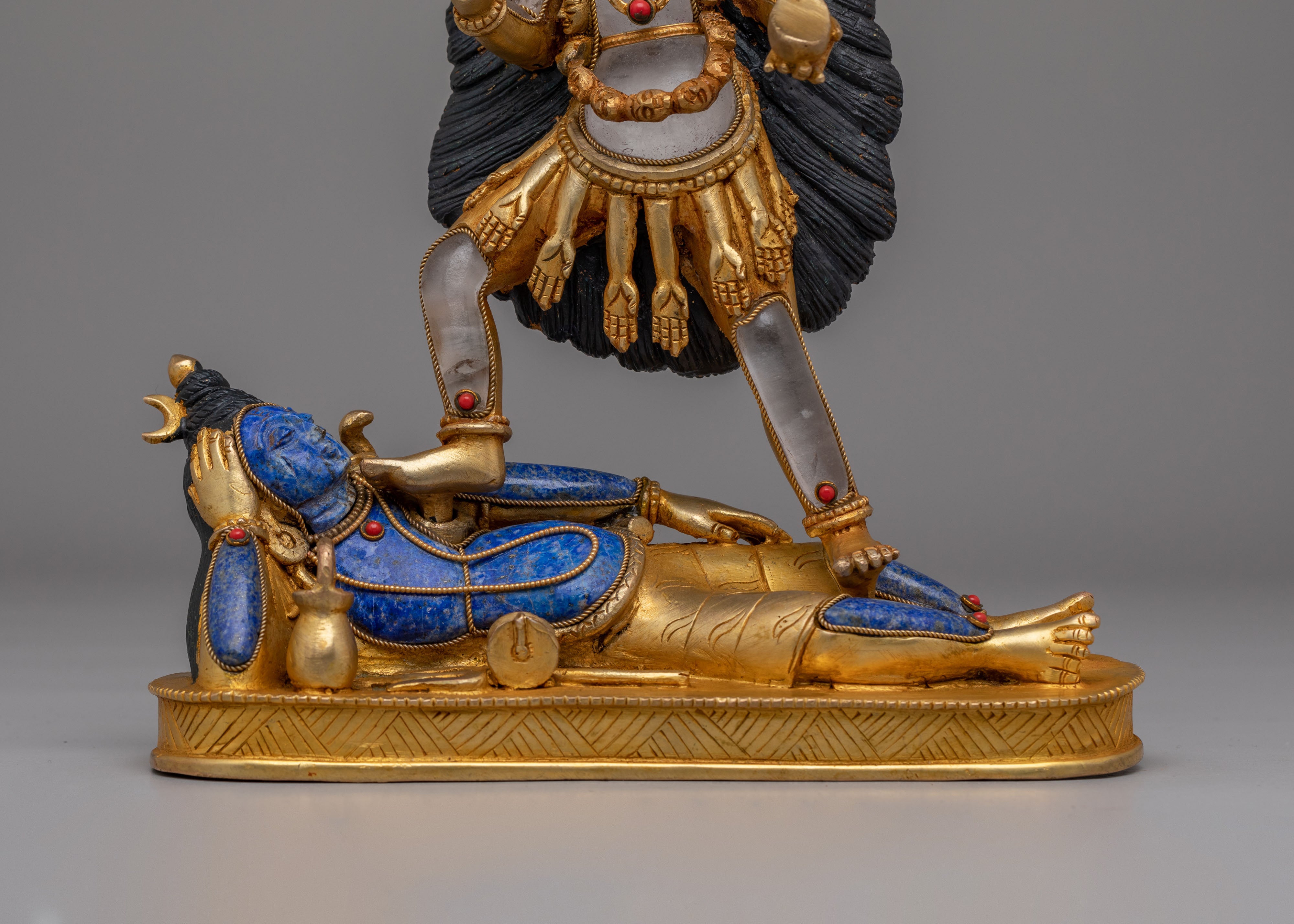 Mahakali Standing On Shiva Statue | Divine Goddess Sculpture