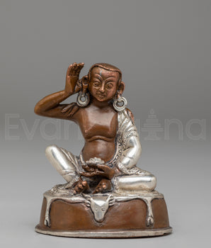 Handcrafted Milarepa Statue | Sacred Tibetan Art for Altar & Meditation