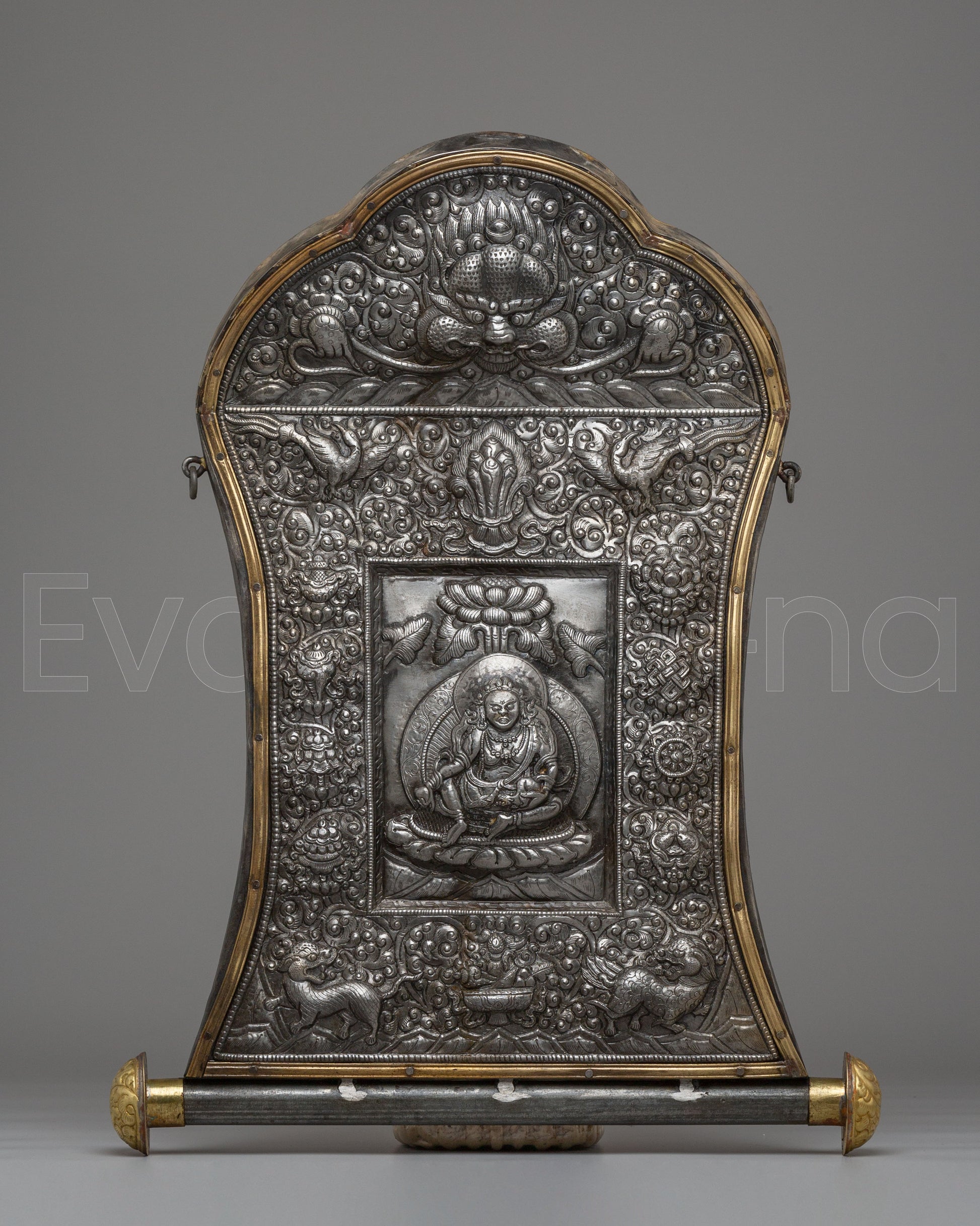 Tibetan Dzambhala Metal Thangka