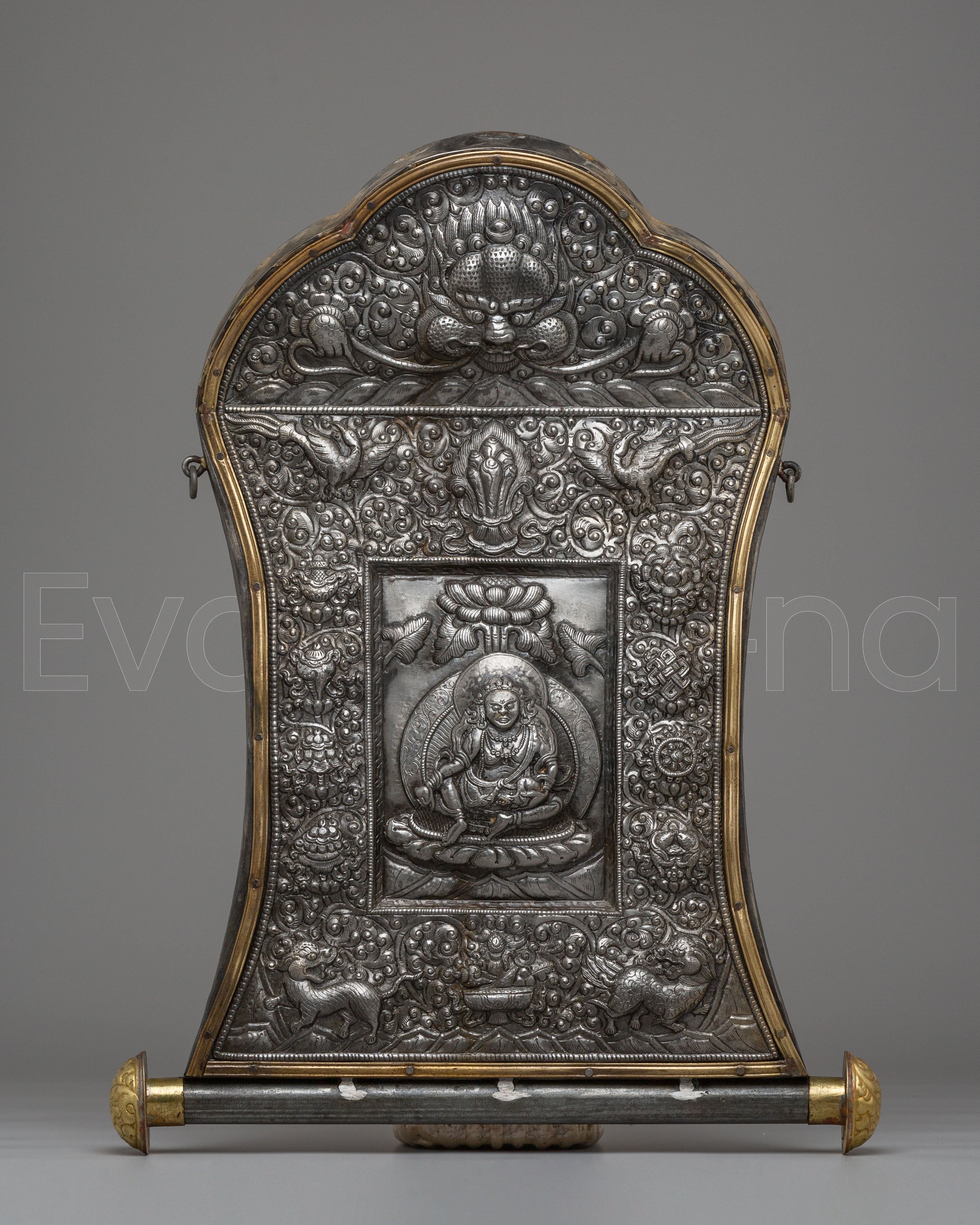 Tibetan Dzambhala Metal Thangka