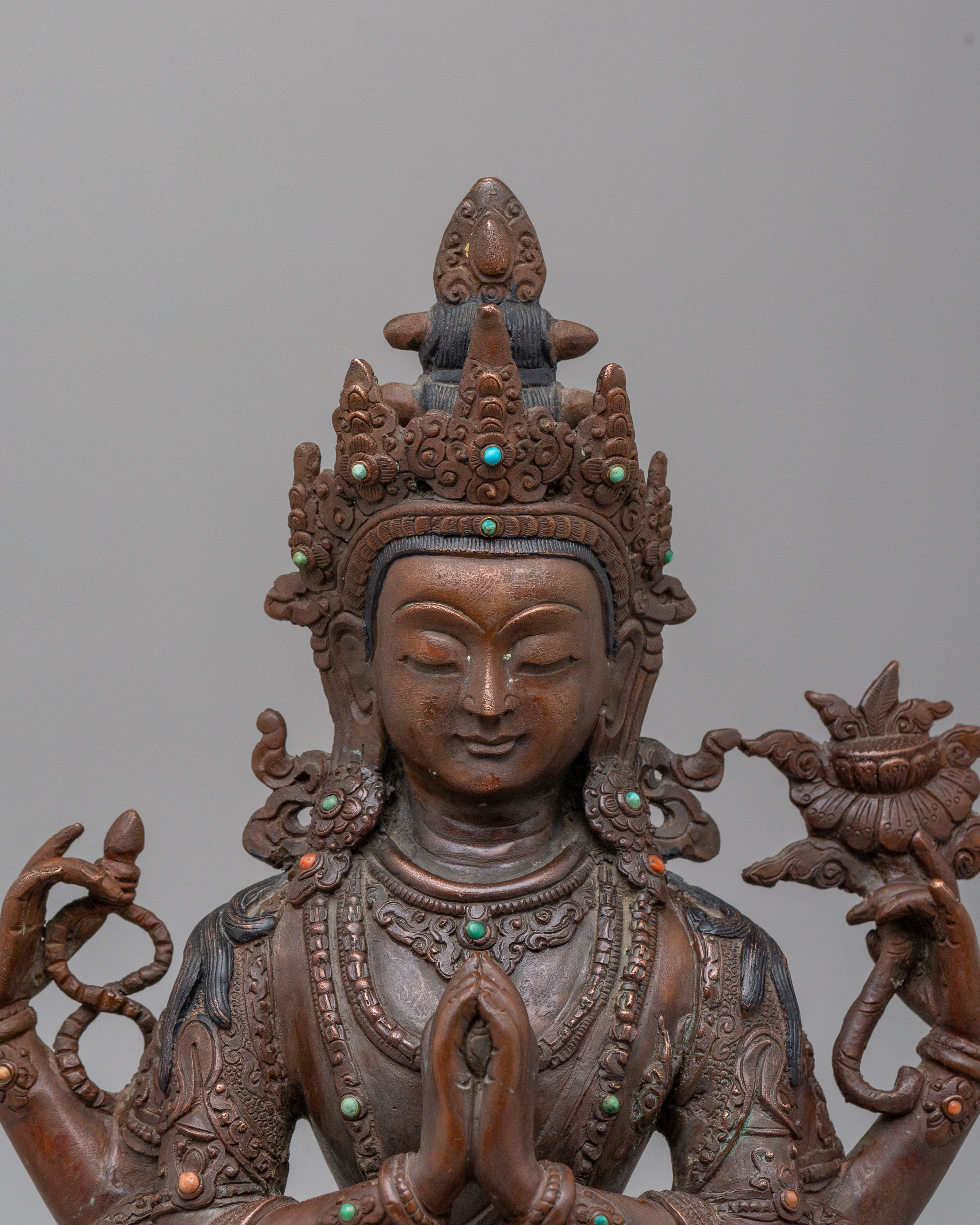 Tibetan Avalokiteshvara Chenrezig Statue | Spiritual Home Decor