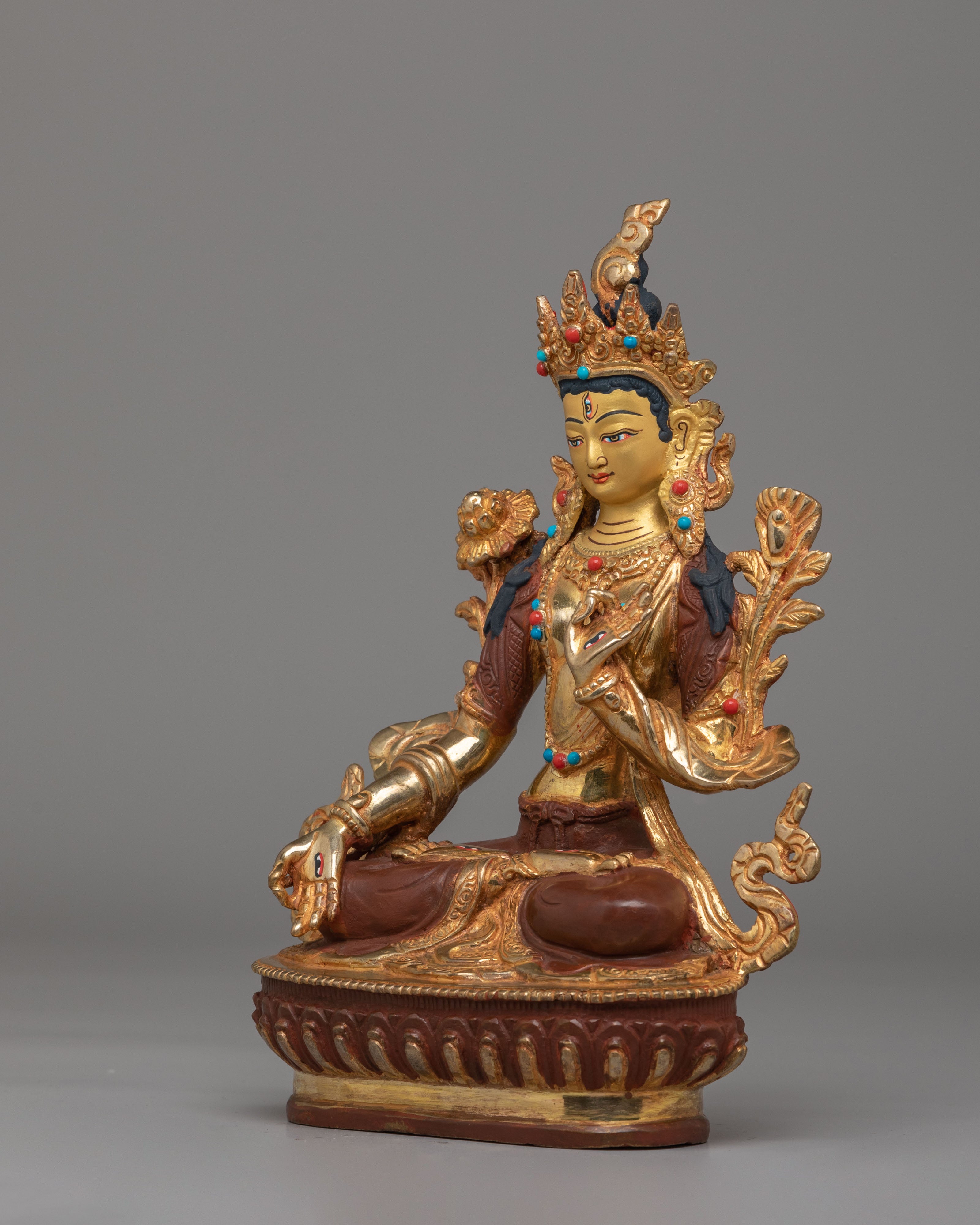 Handmade Sita Tara Statue | Tibetan White Tara Sculpture