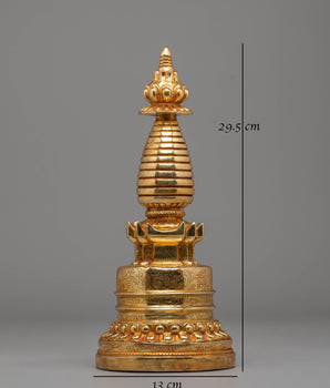 Sacred Handcrafted Stupa for Ritual Use | Perfect for Meditation and Spiritual Practices