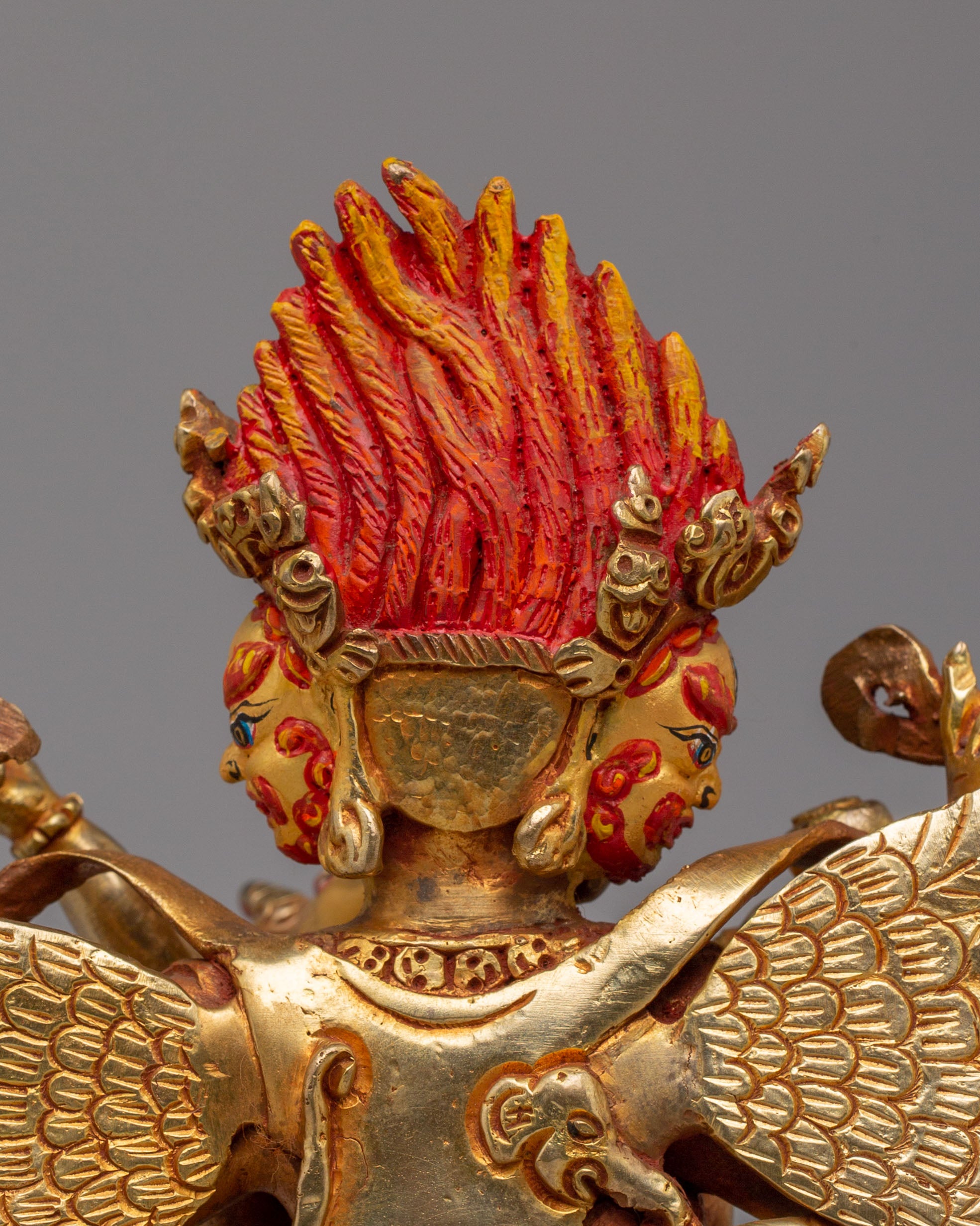 Handcrafted Altar Hayagriva Statue | Wrathful Deity Sculpture for Spiritual Protection