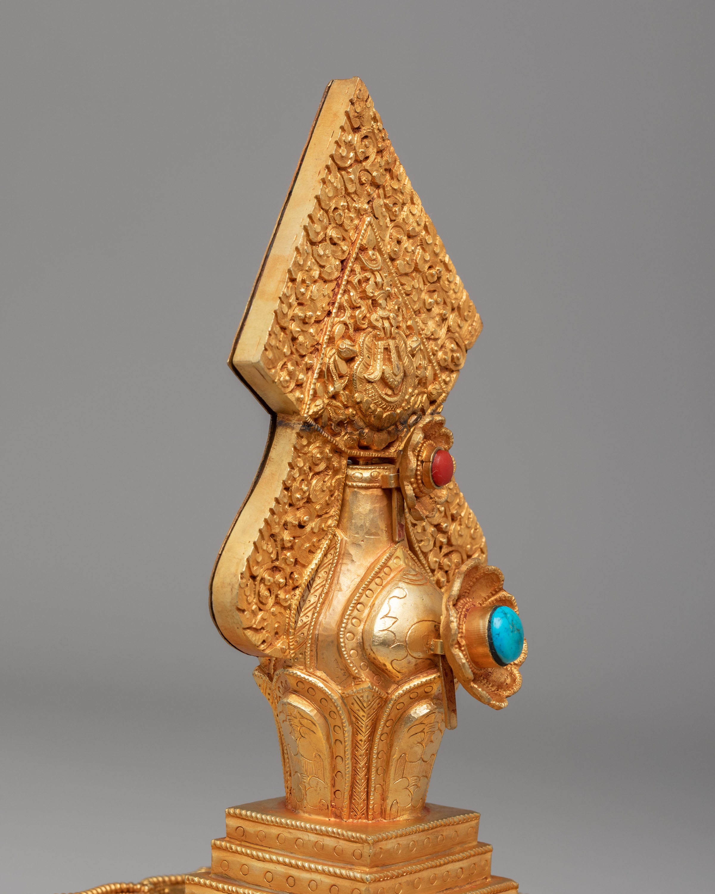 Handcrafted Ritual Torma | Copper Gold Plated Torma