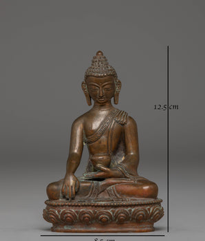Oxidized Copper Statue of Shakyamuni Buddha | Symbol of Enlightenment