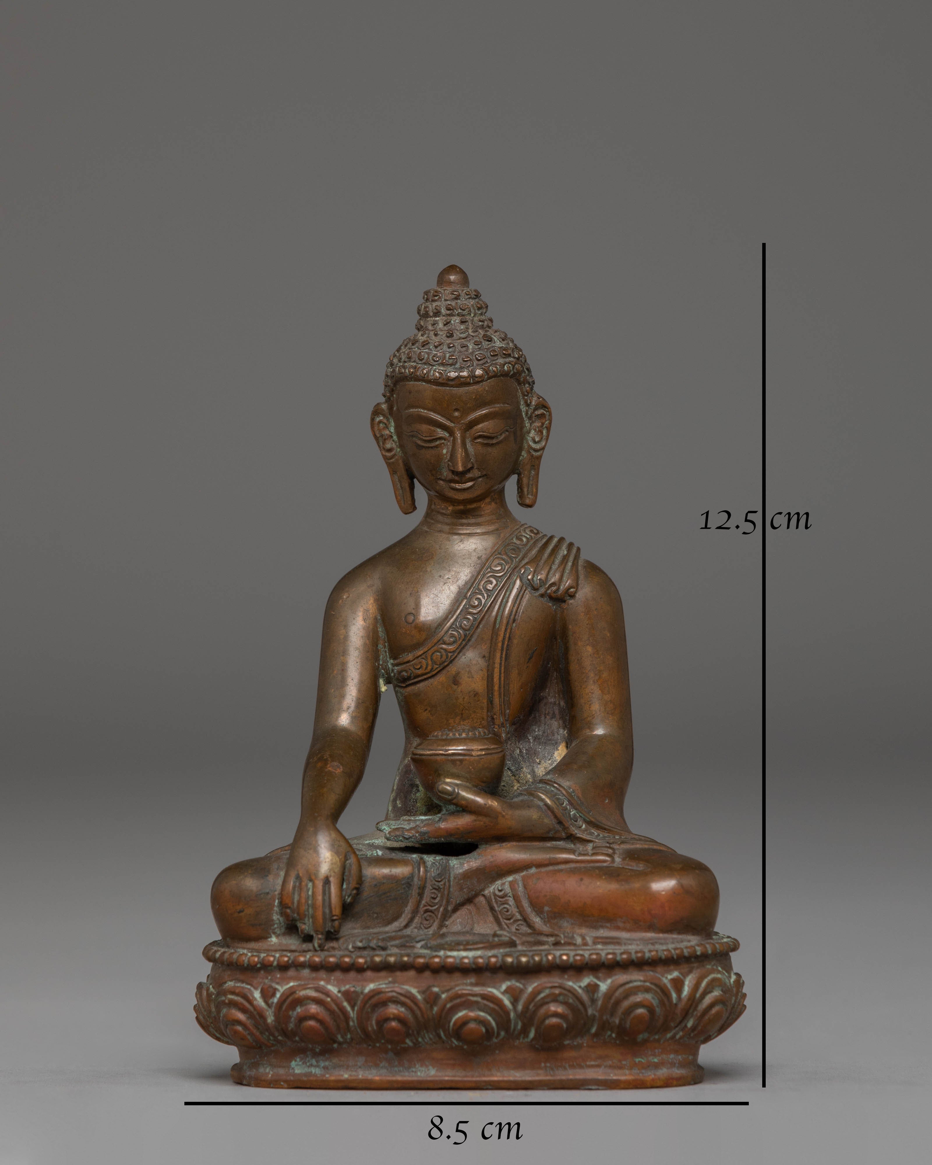 Oxidized Copper Statue of Shakyamuni Buddha | Symbol of Enlightenment
