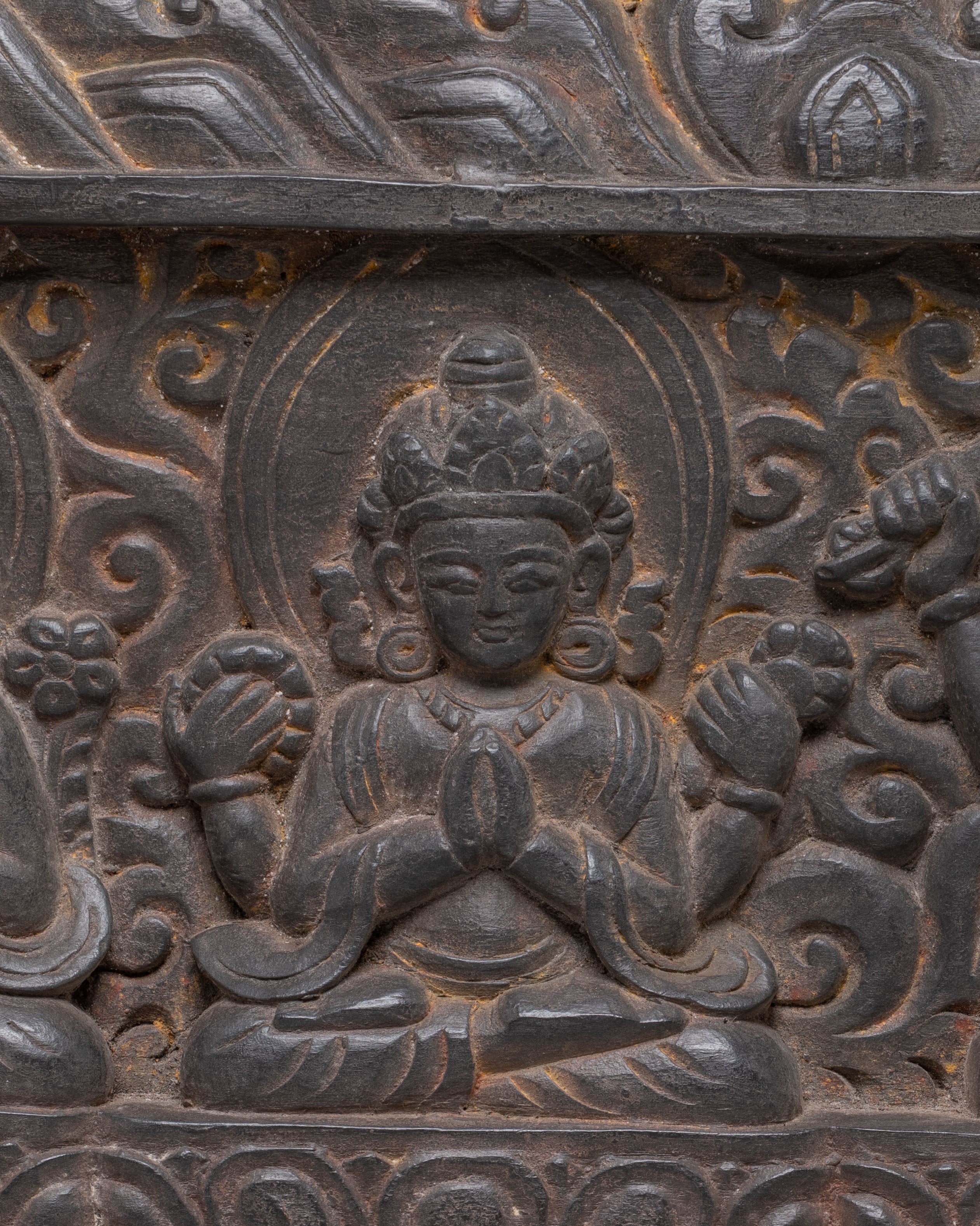 Divine Buddhist Deities Book Cover | Handcrafted Wooden Book Cover