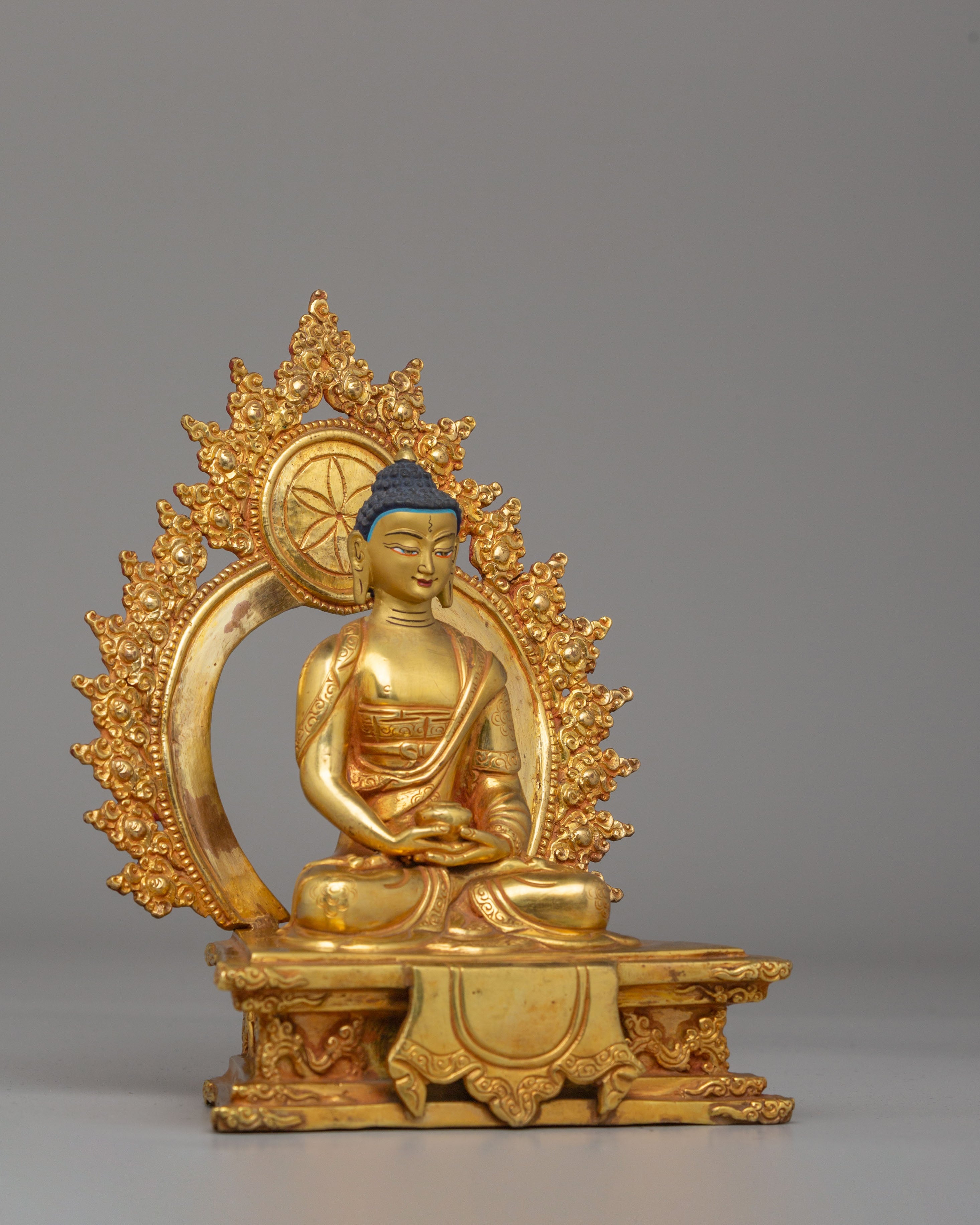 Amitabha Buddha Statue on Throne | Symbol of Infinite Light and Wisdom