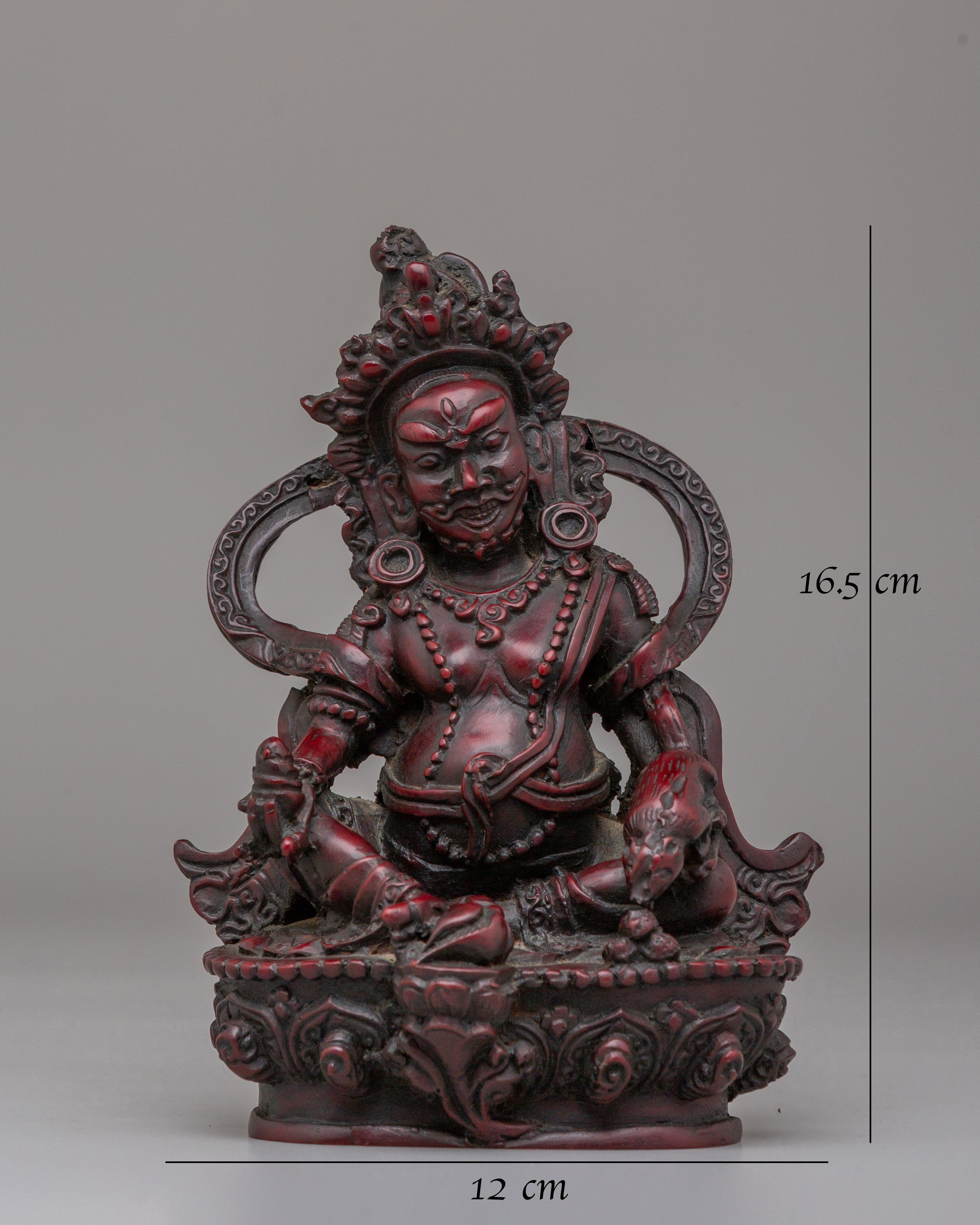 Himalayan Altar Dzambhala Sculpture | Wealth Deity Figurine for Abundance