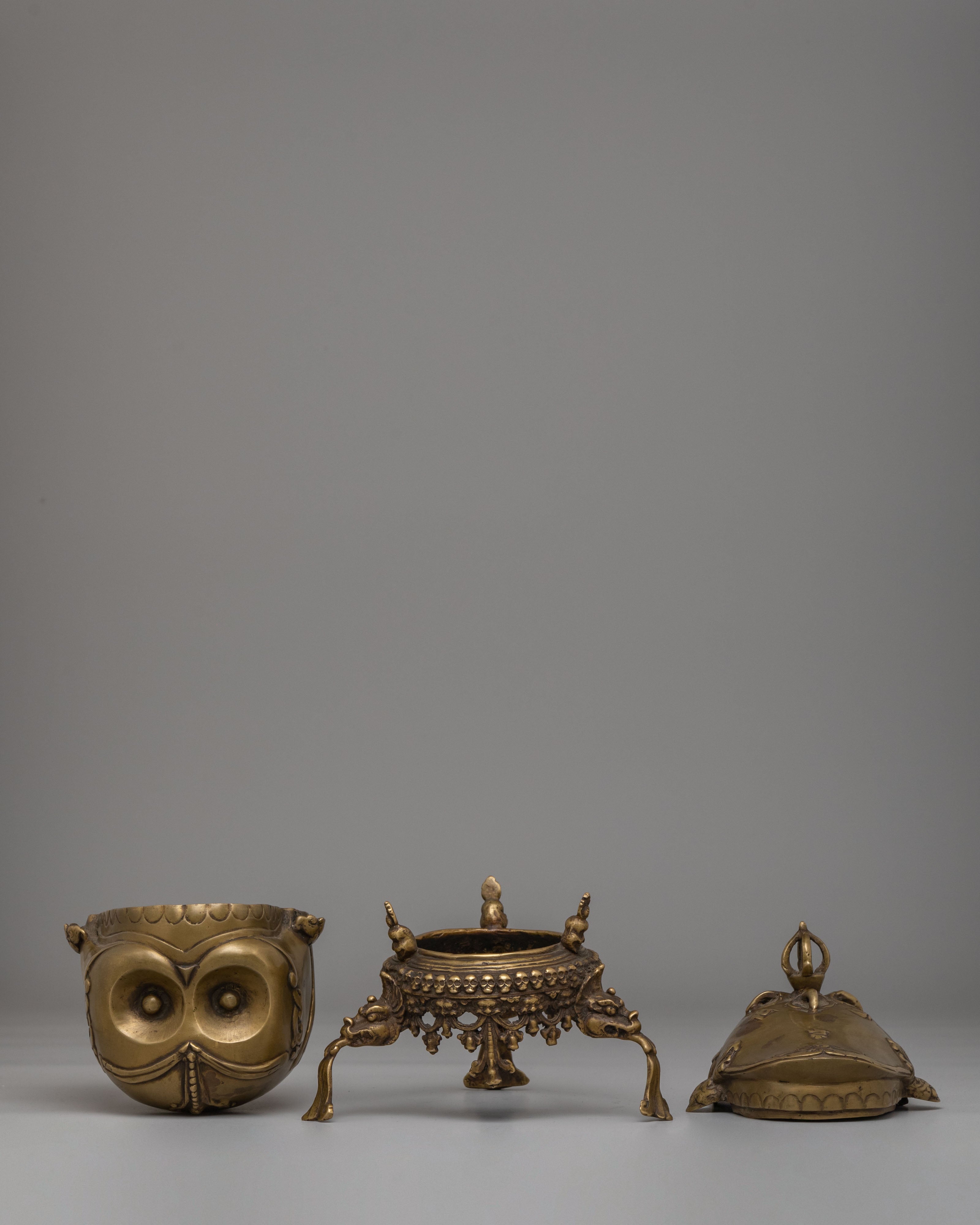 Himalayan Tibetan Handcrafted Kapala | Ritual Skull Cup