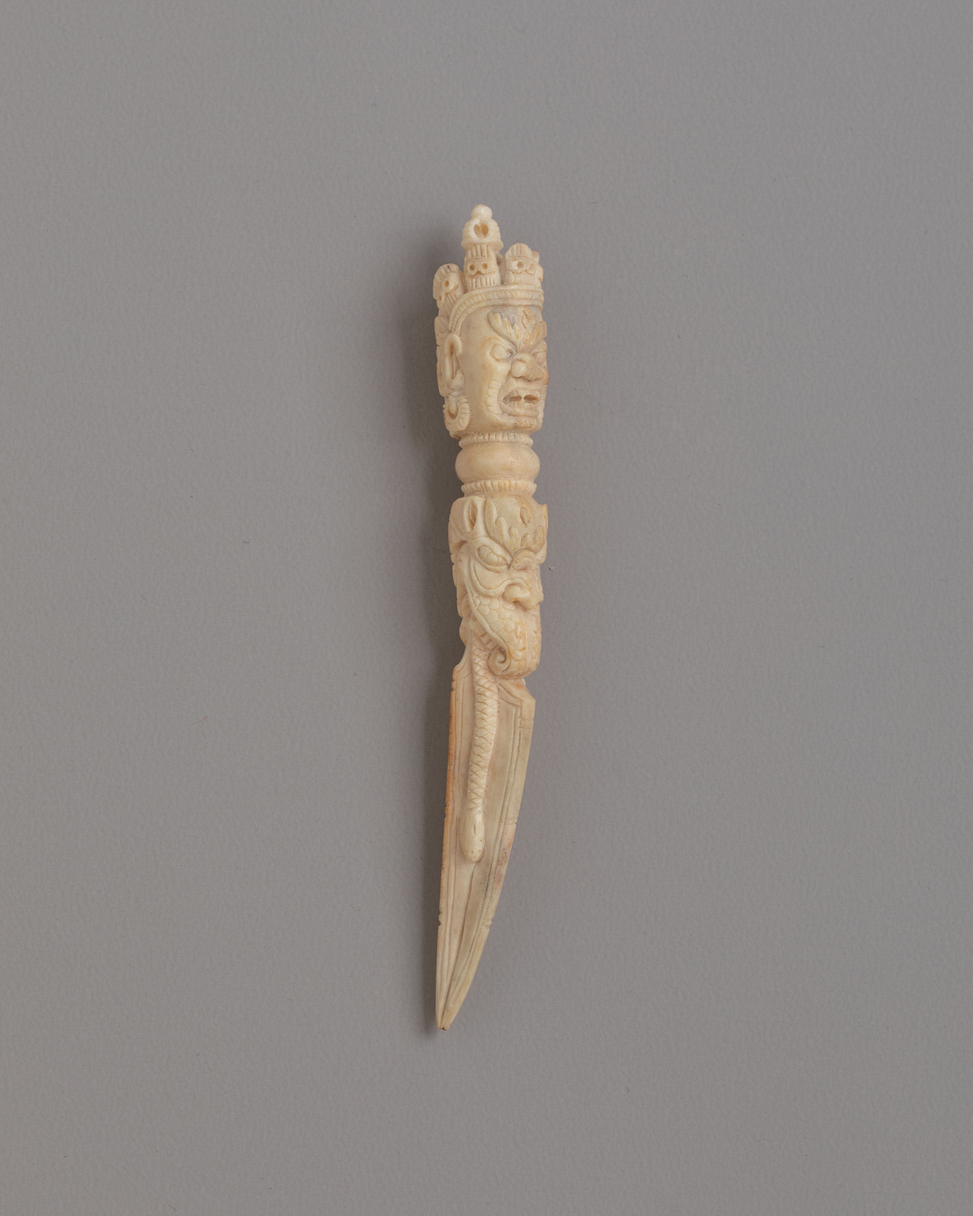 Himalayan Bone Ritual Dagger | Sacred Hand Carved Phurba