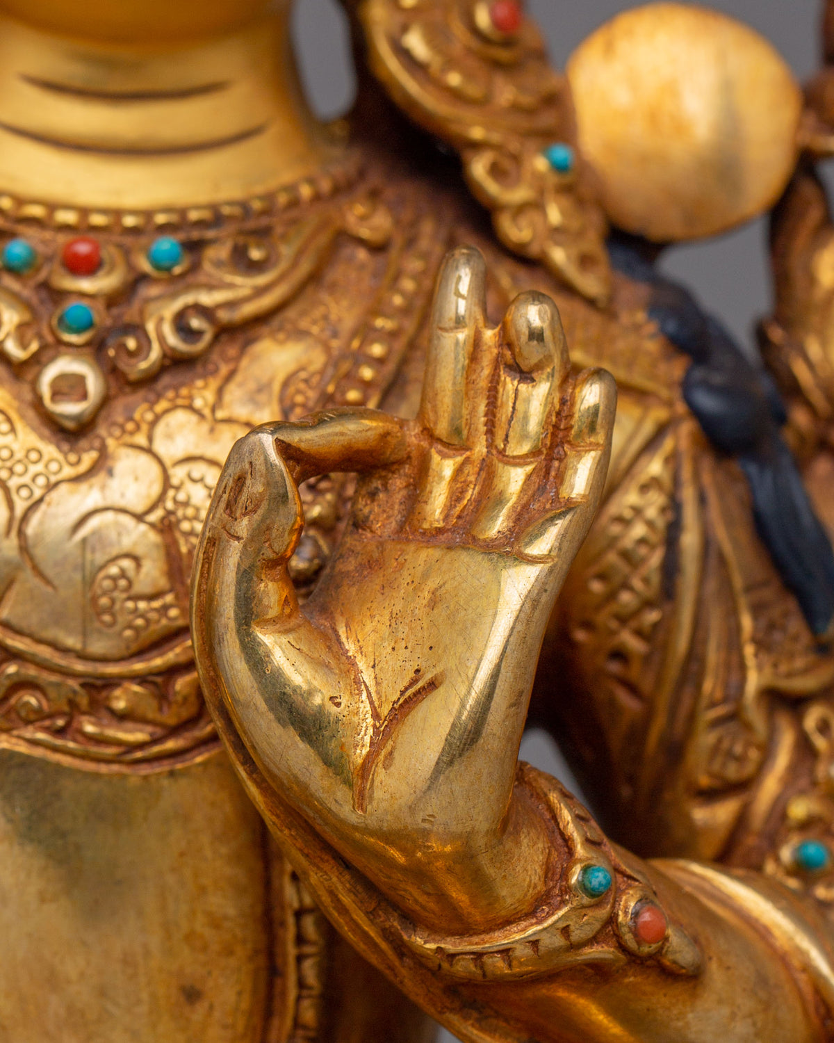 Handmade Manjushri Deity Statue | Bodhisattva of Wisdom