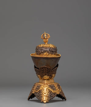 Kapala Set for Ritual Ceremonies | Tibetan Ritual Offering Vessel