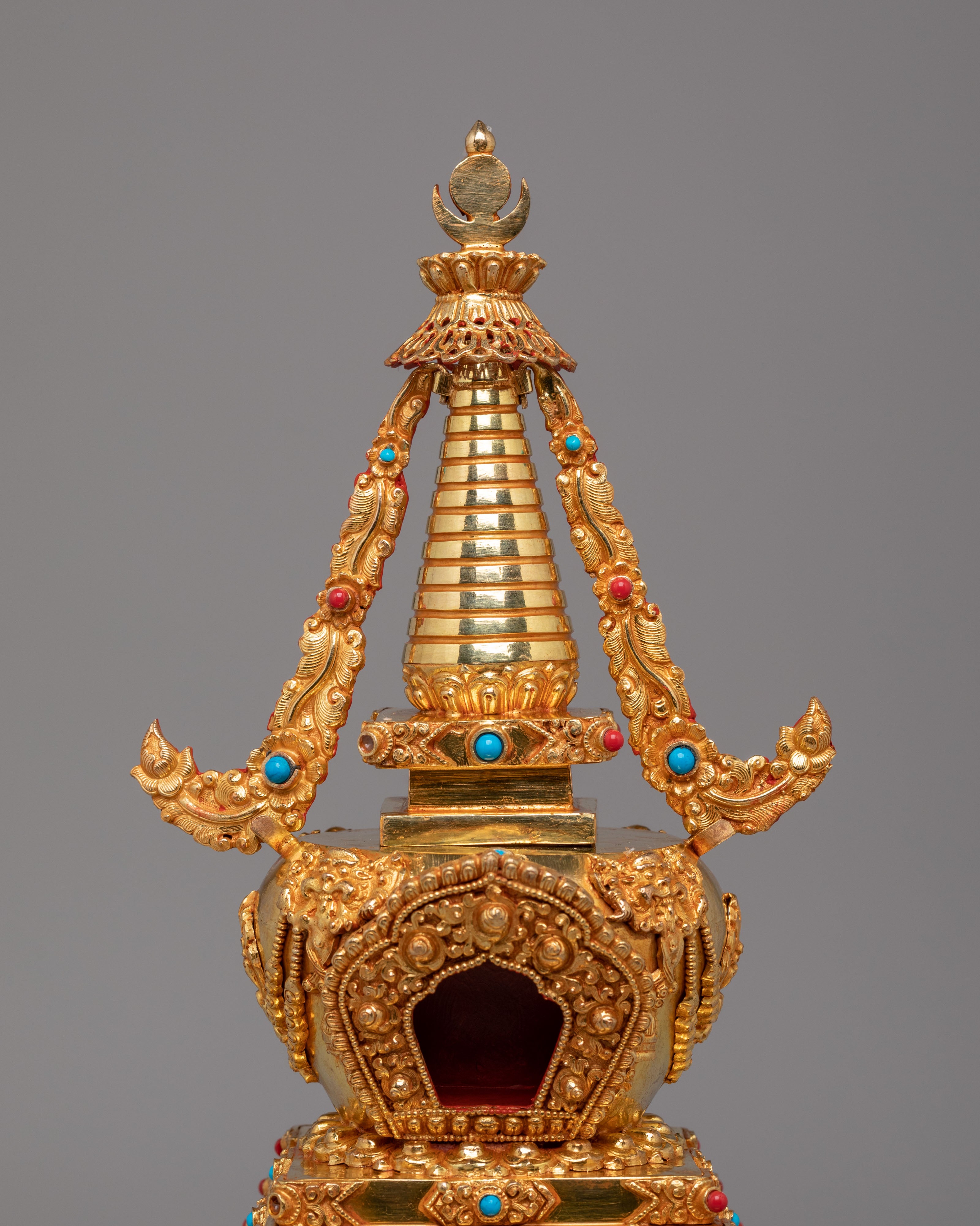 Handmade Enlightenment Ritual Stupa | Meditation Altar Decor