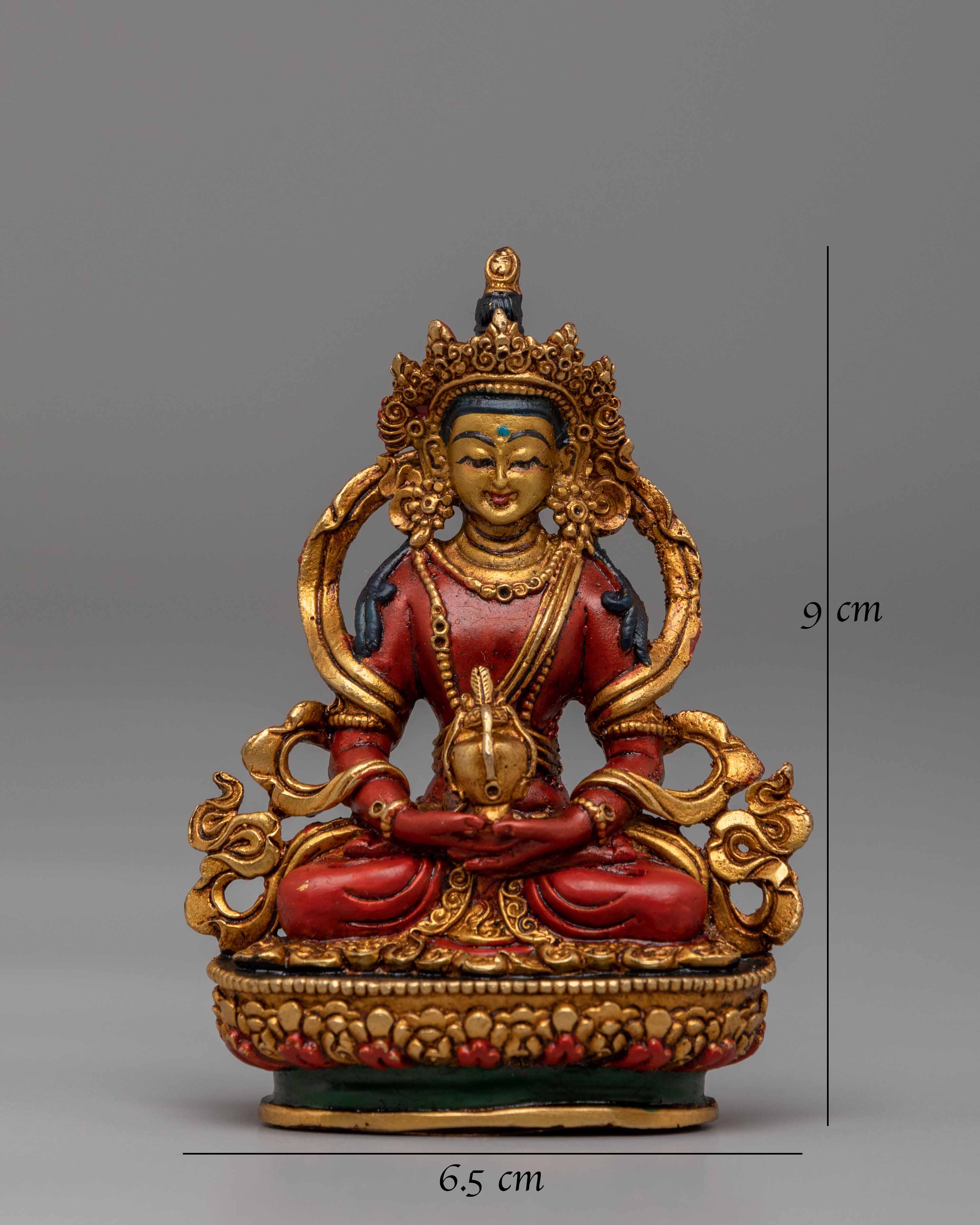 Amitayus Longevity Buddha Statue | 24K Gold Plated Buddhist Decor