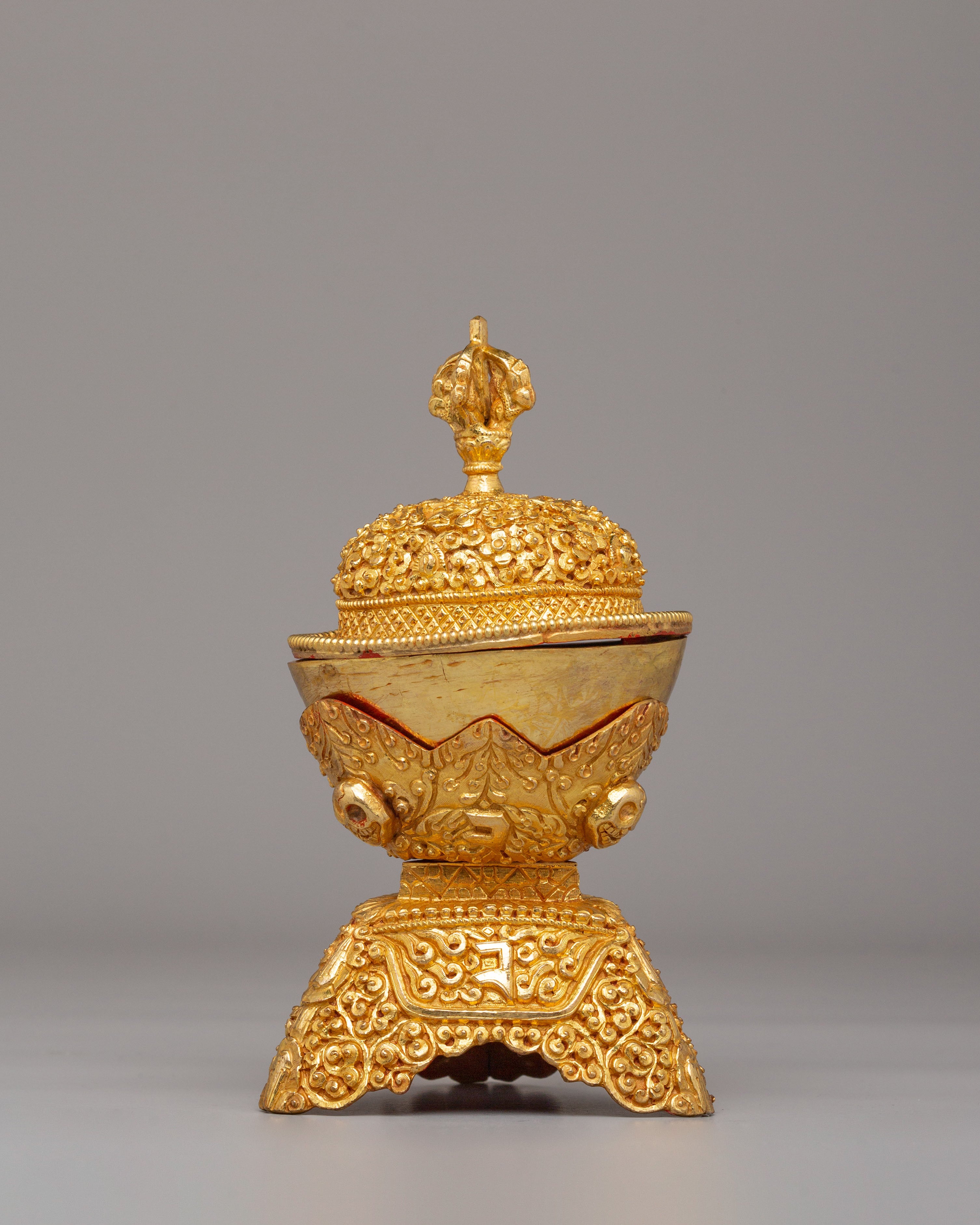 Kapala Buddhist Ritual Cup | Sacred Kapala for Meditation & Offerings