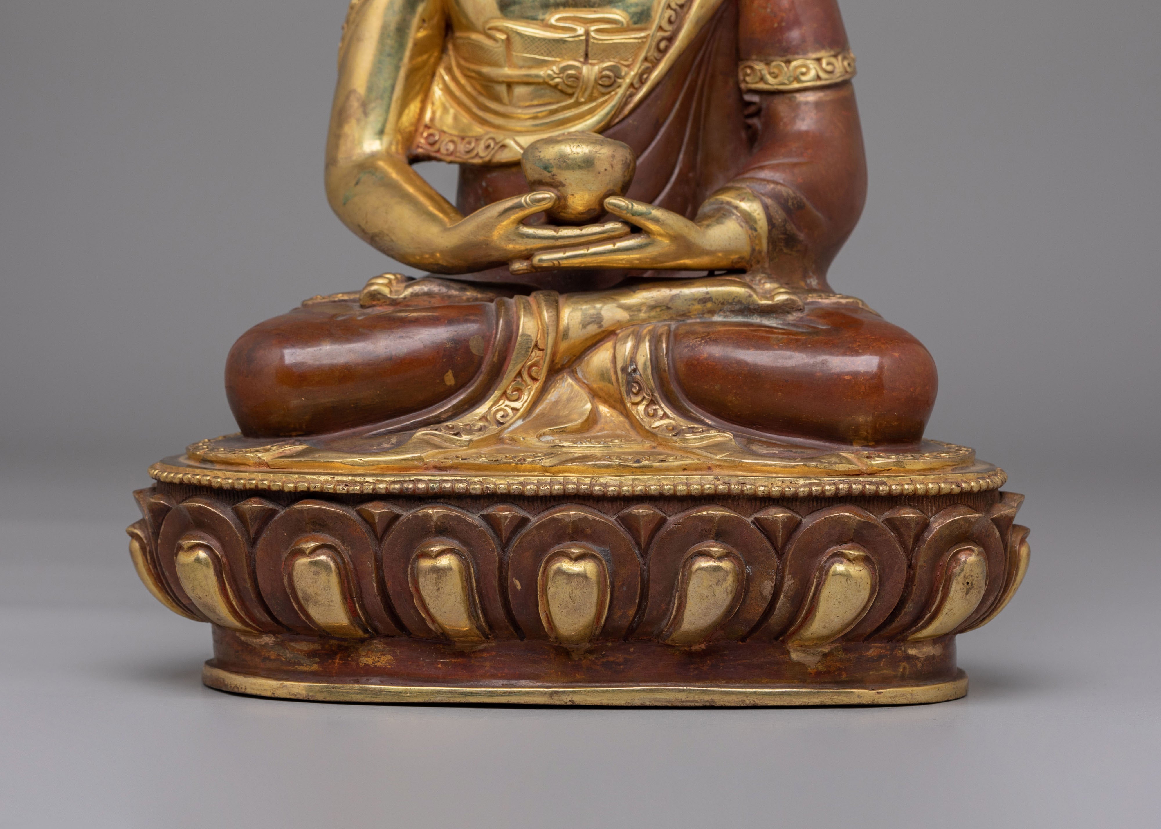 Pure Land Amitabha Buddha Altar Statue | Spiritual Decor for Meditation