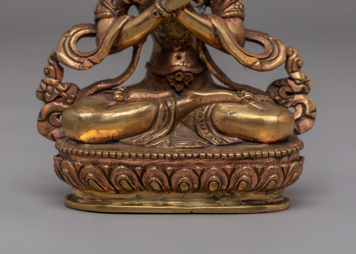 Tibetan Vajradhara Deity Statue | Copper Body Figurine