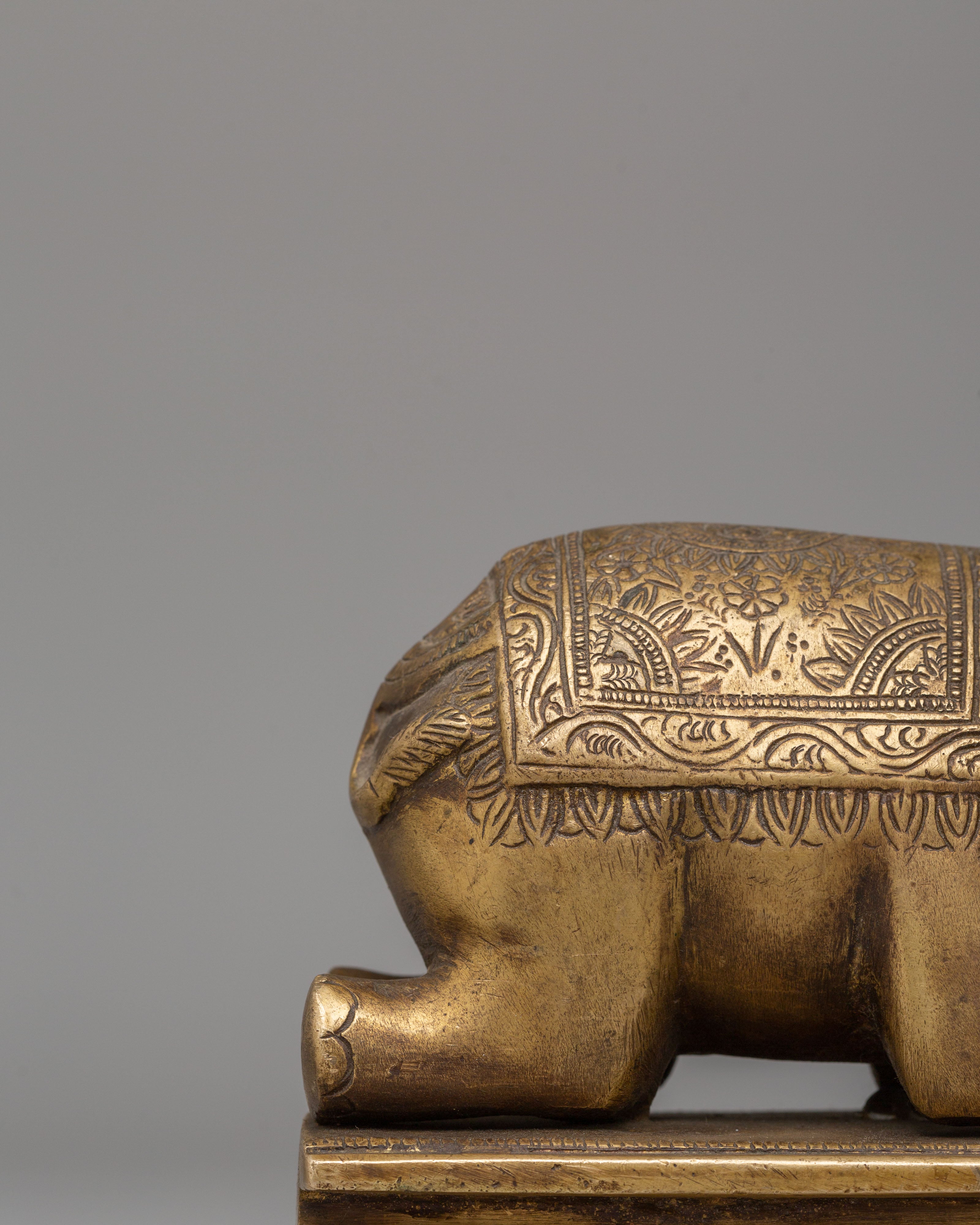 Brass Elephant Oil Lamp | Home Decor and Spiritual Practices