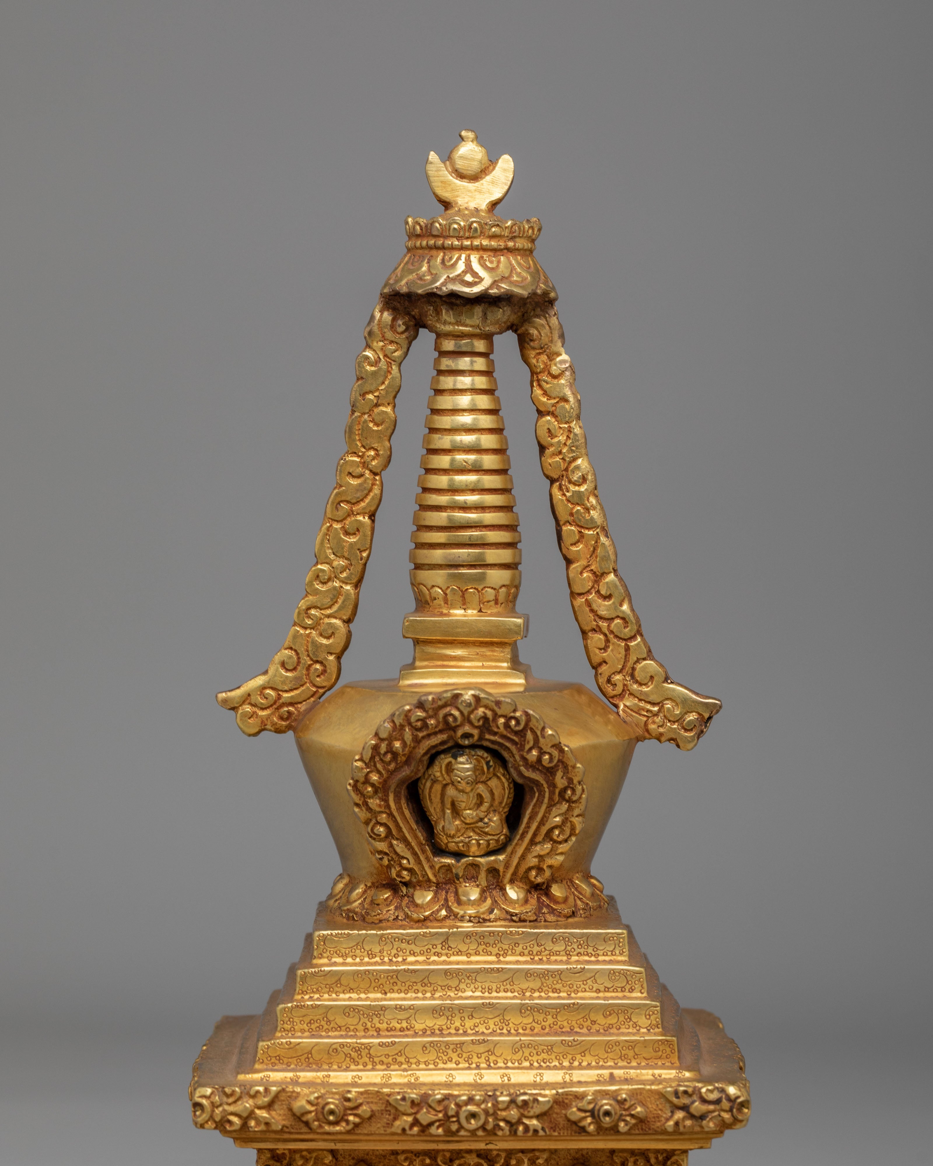 Traditional Himalayan Enlightenment Stupa | Sacred Buddhist Decor