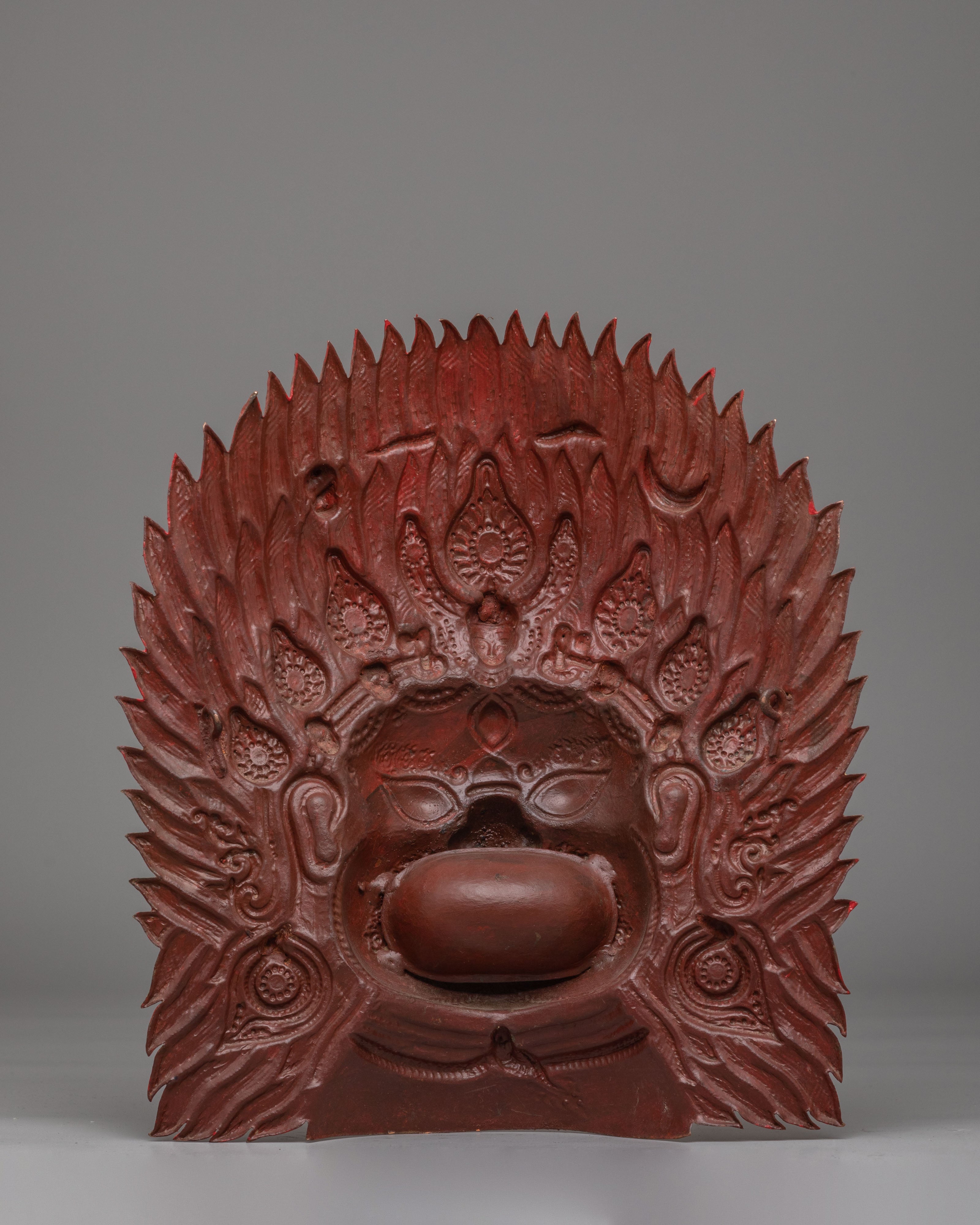Dharmapala Mahakala Wall Hanging | Gold Plated Mahakala Wall Art