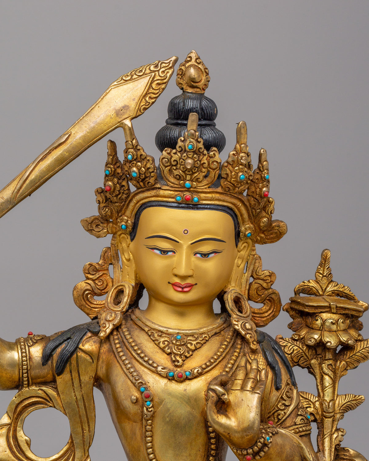 Manjushri Wisdom Buddha Sculpture | Handcrafted Statue