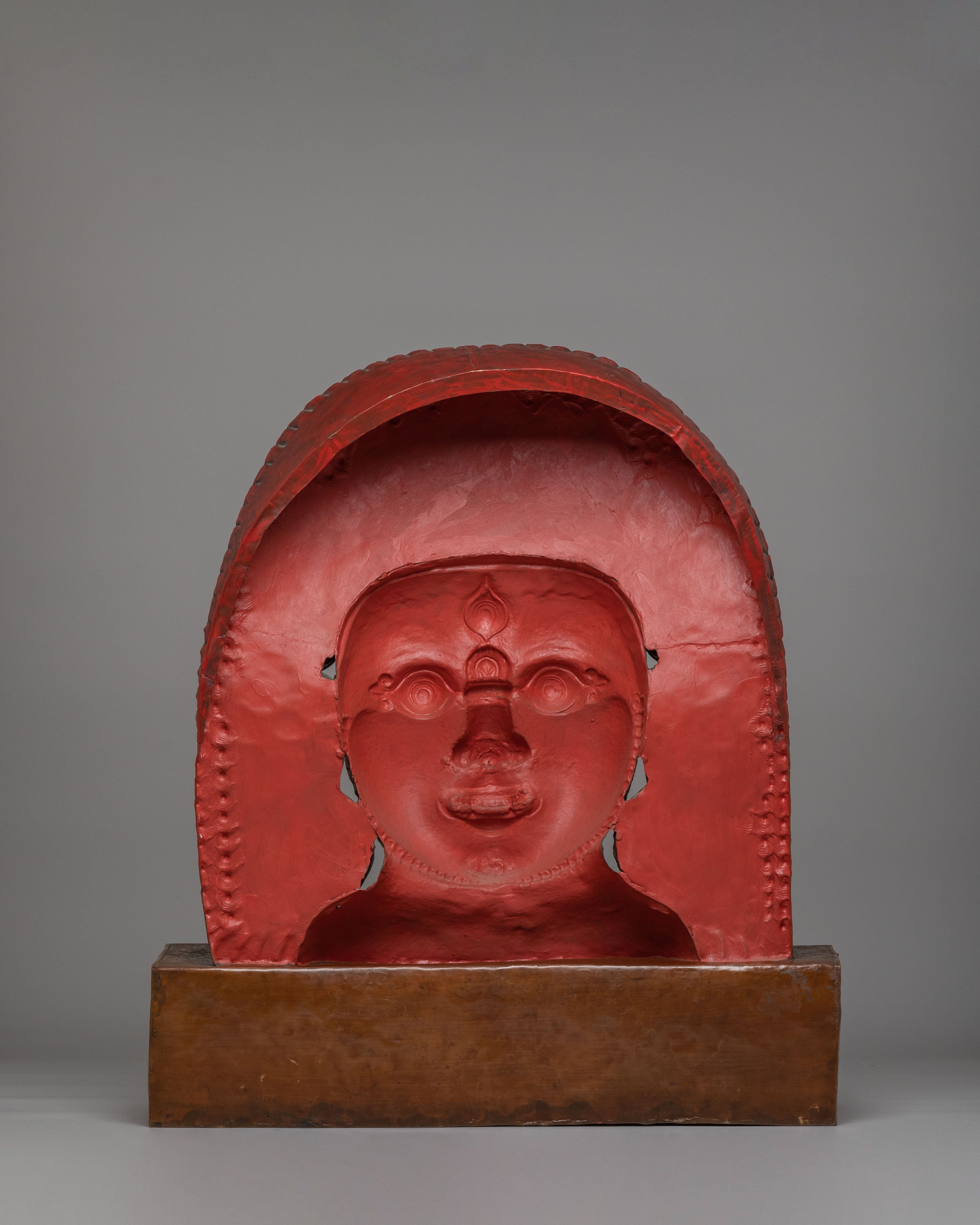 Handcrafted Bhairav Wall Sculpture: A Divine Protector for Your Space